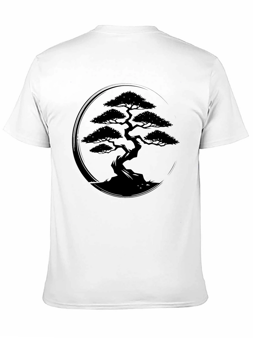 Bonsai Tree Graphic Tee - Zen Style Black T-Shirt