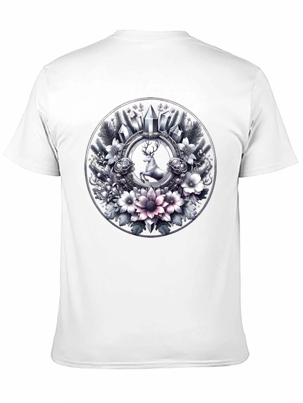 Deer & Floral Circle Graphic Tee