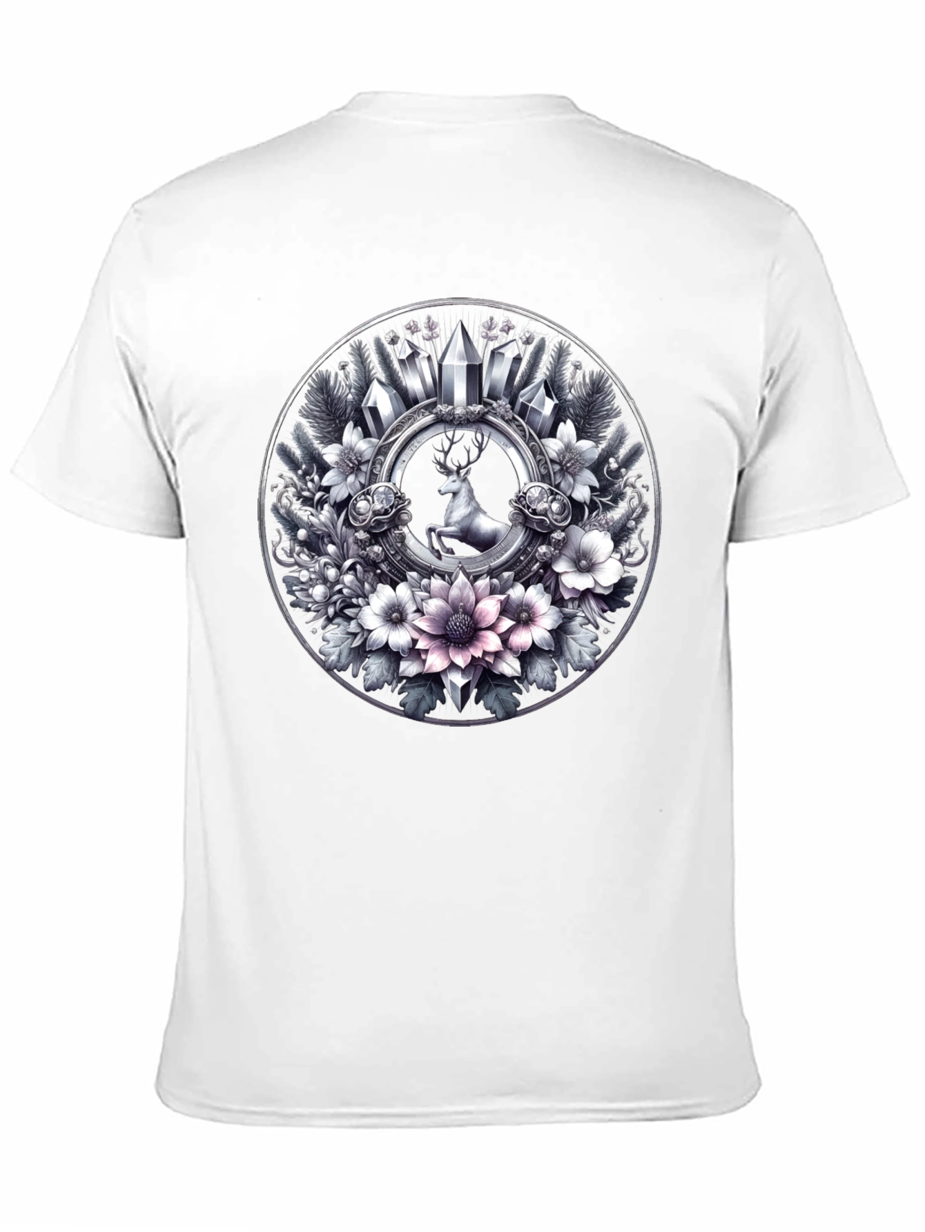 Deer & Floral Circle Graphic Tee