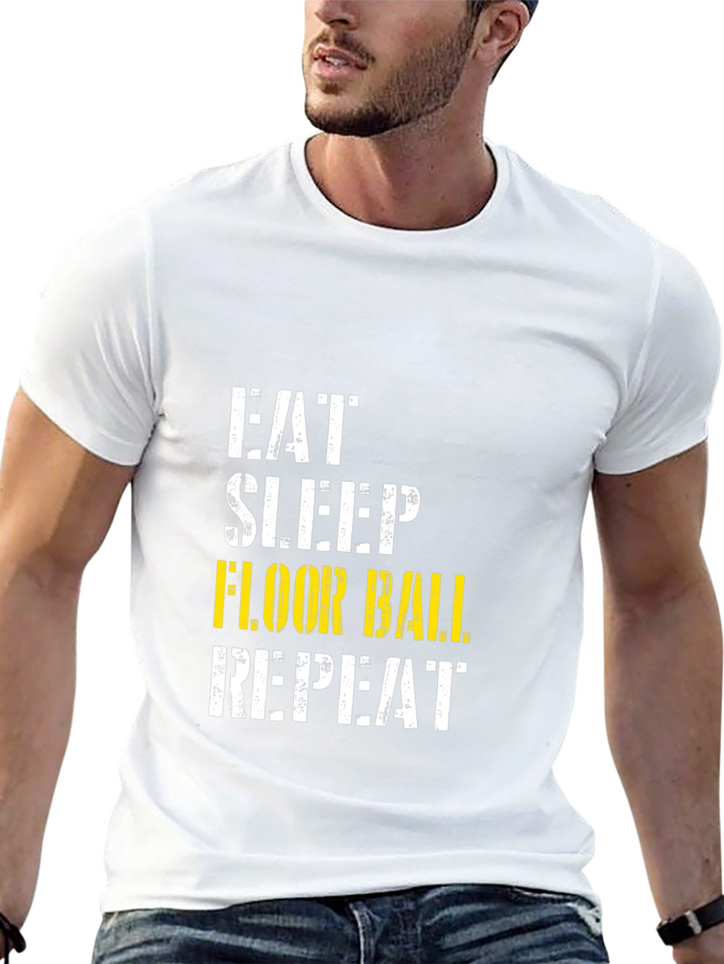 Eat Sleep Floor Ball Repeat T-Shirt