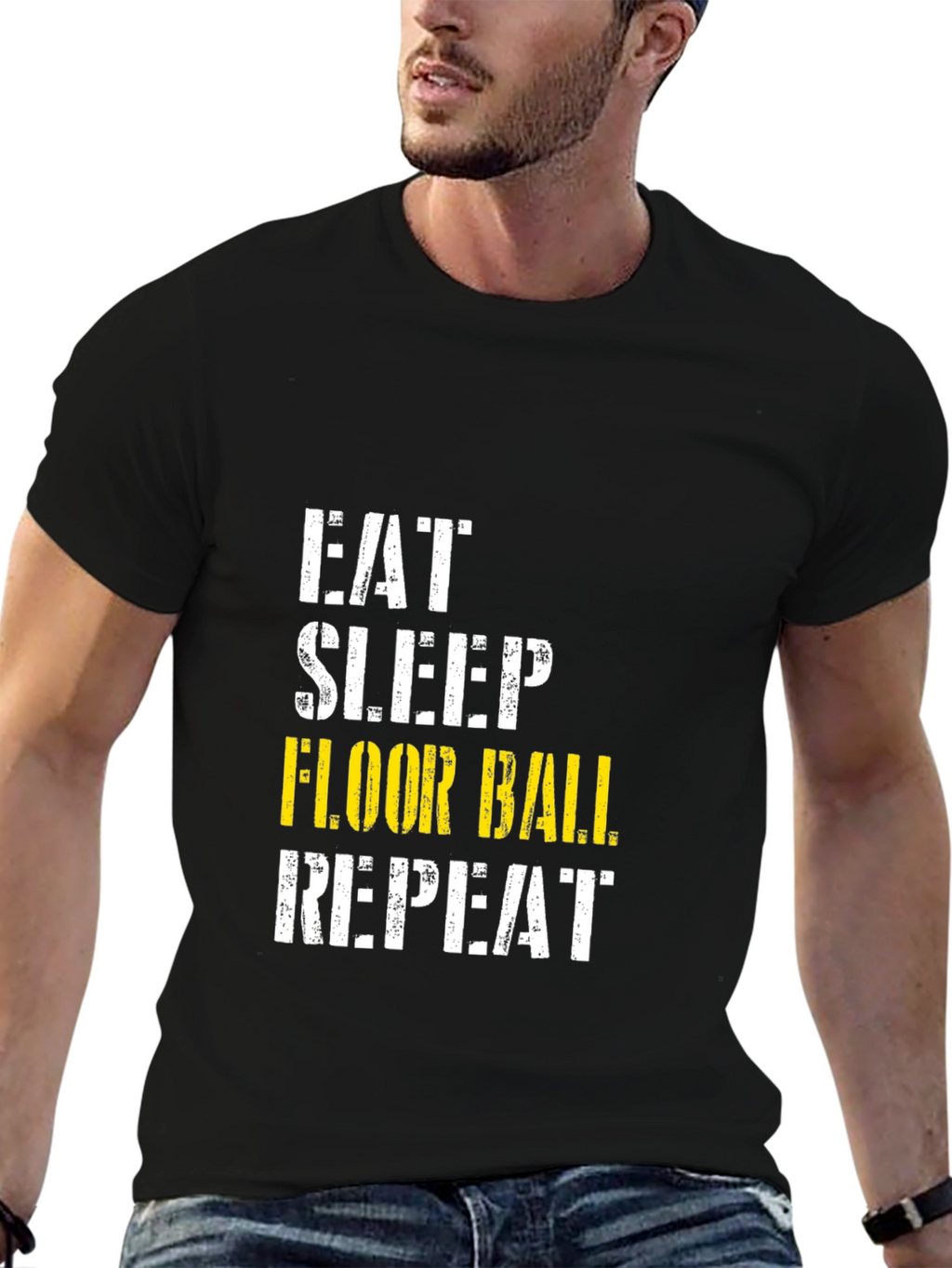 Eat Sleep Floor Ball Repeat T-Shirt
