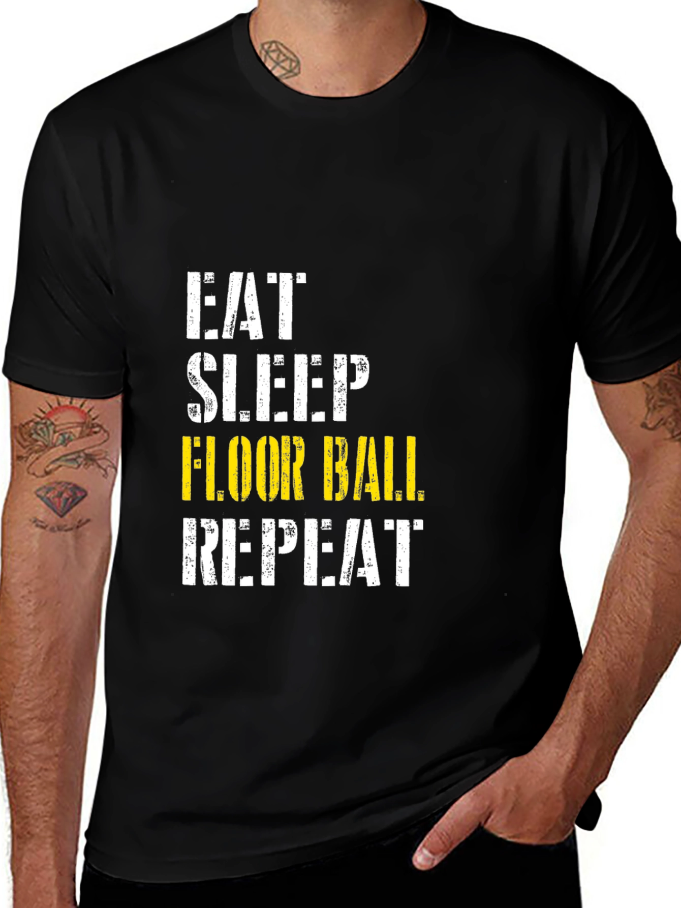 Eat Sleep Floor Ball Repeat T-Shirt