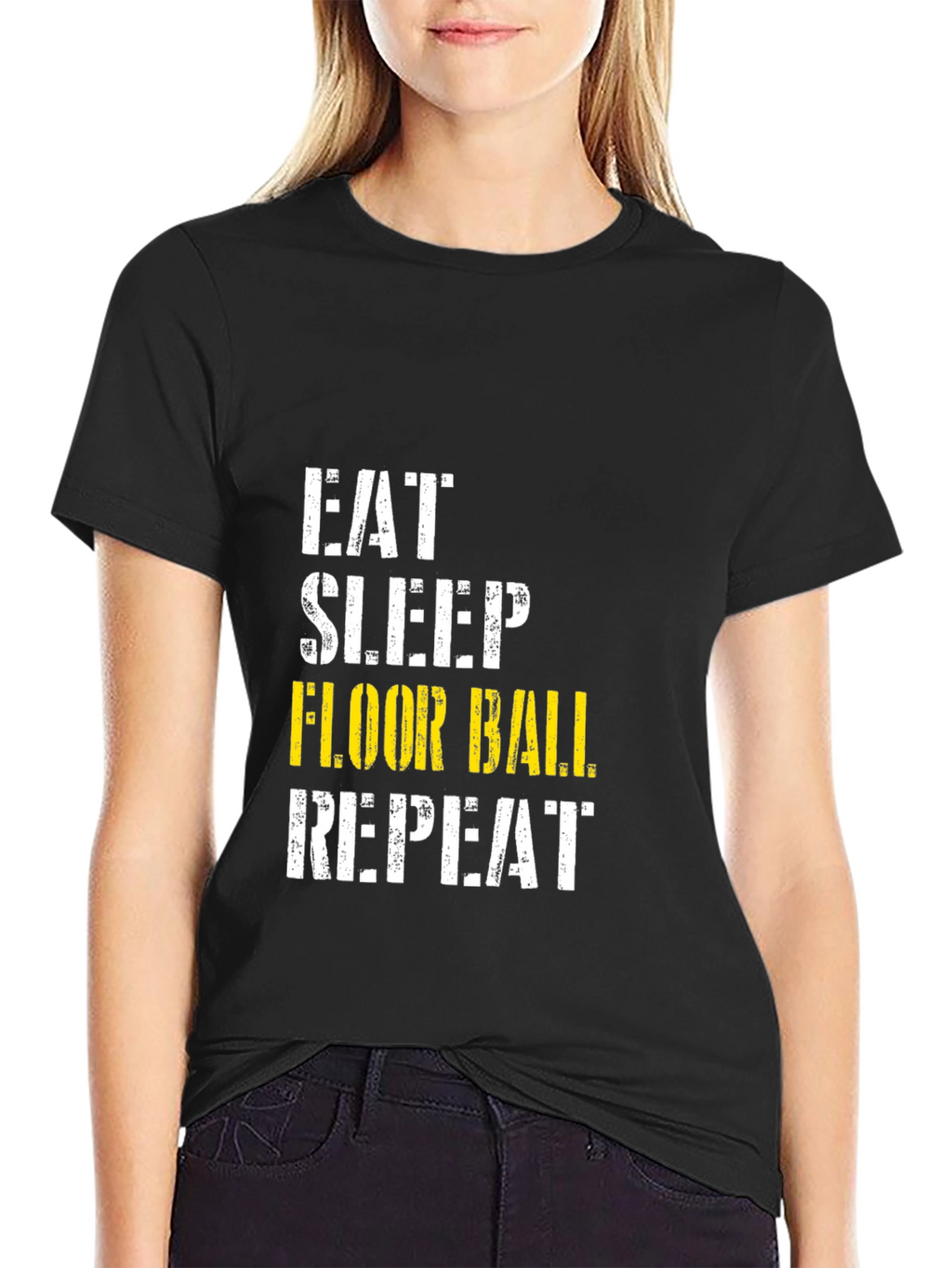 Eat Sleep Floor Ball Repeat T-Shirt