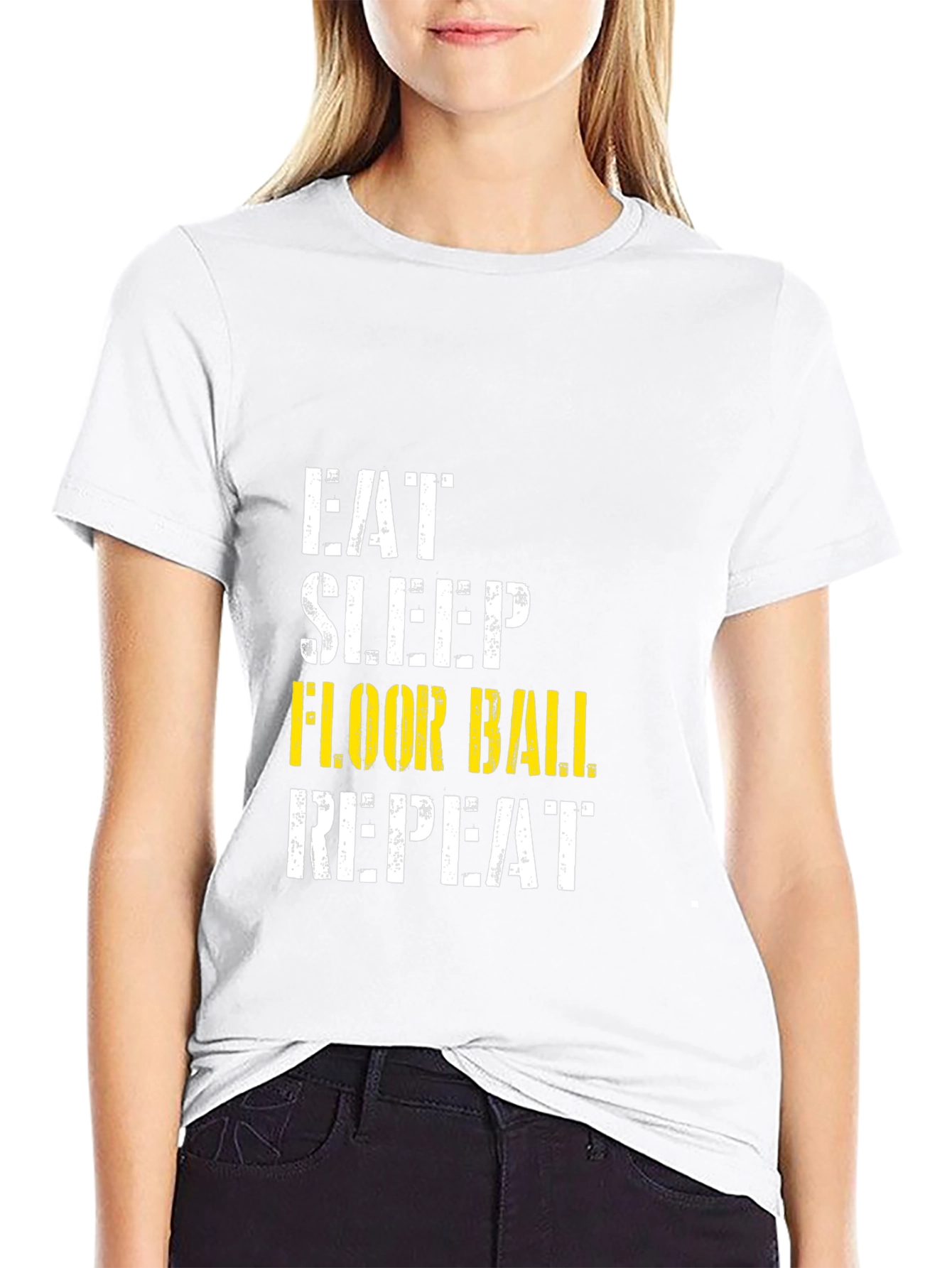 Eat Sleep Floor Ball Repeat T-Shirt