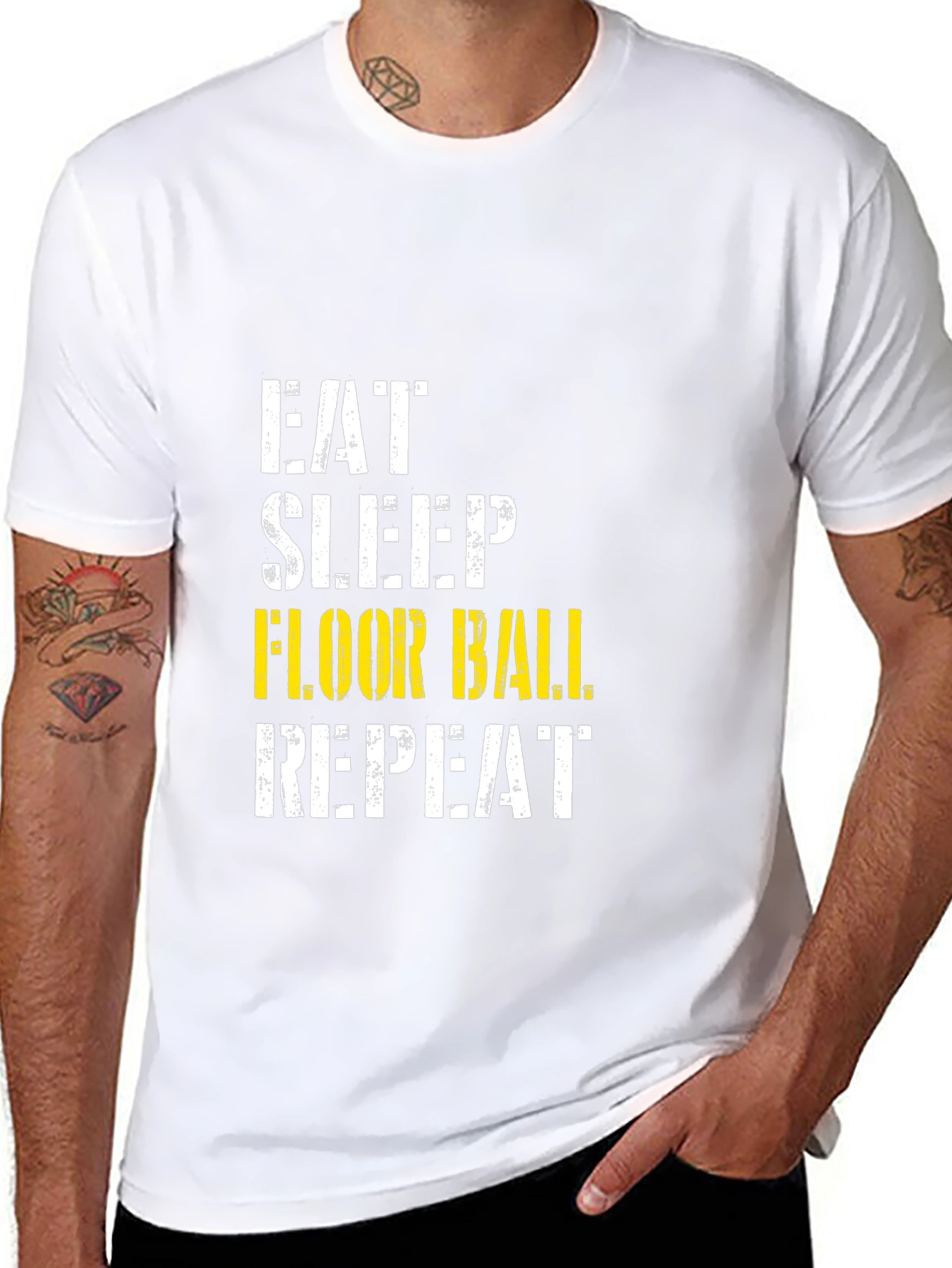 Eat Sleep Floor Ball Repeat T-Shirt