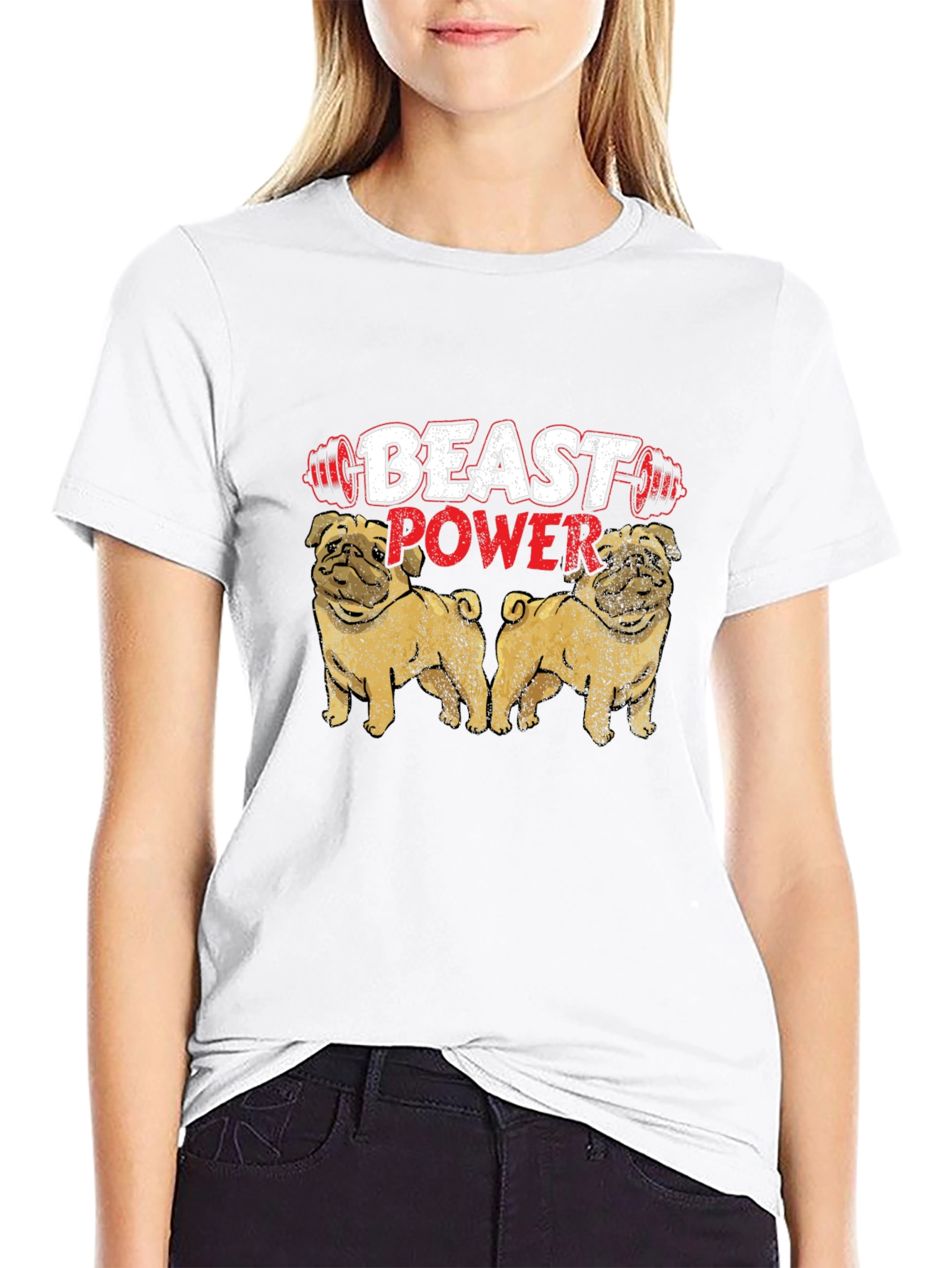 Beast Power Pug Graphic Tee