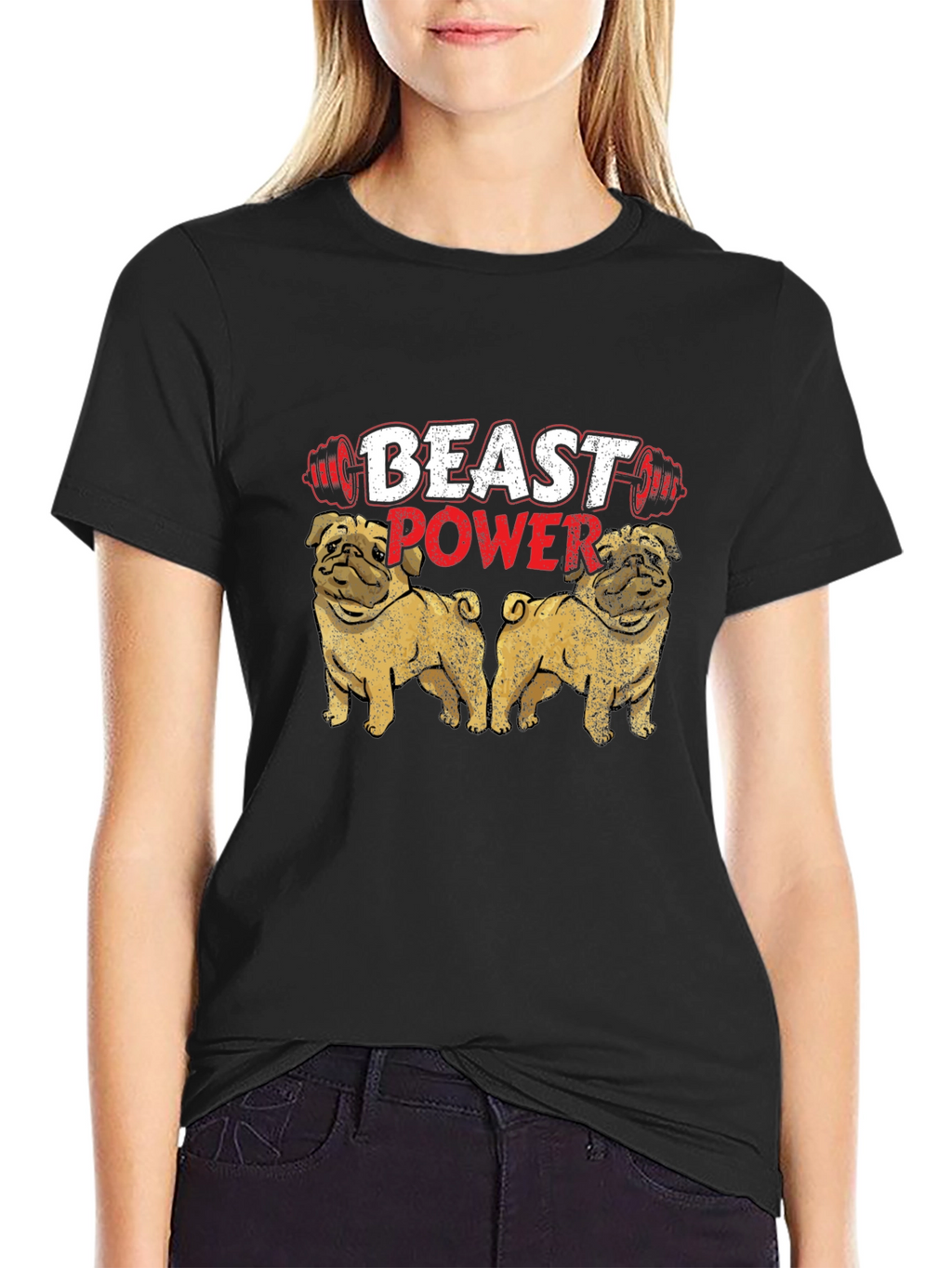 Beast Power Pug Graphic Tee