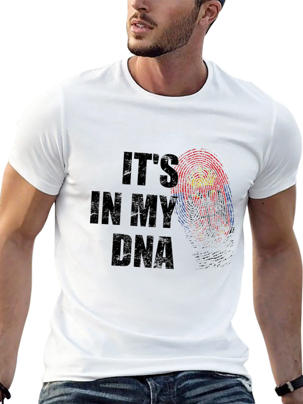 Its In My DNA Fingerprint Graphic T-Shirt
