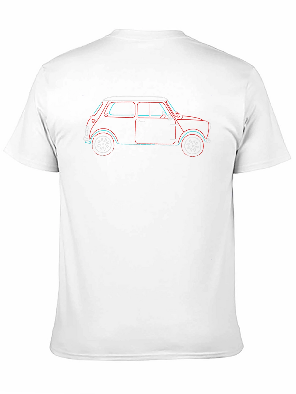 Classic Mini Car Outline Graphic T-Shirt