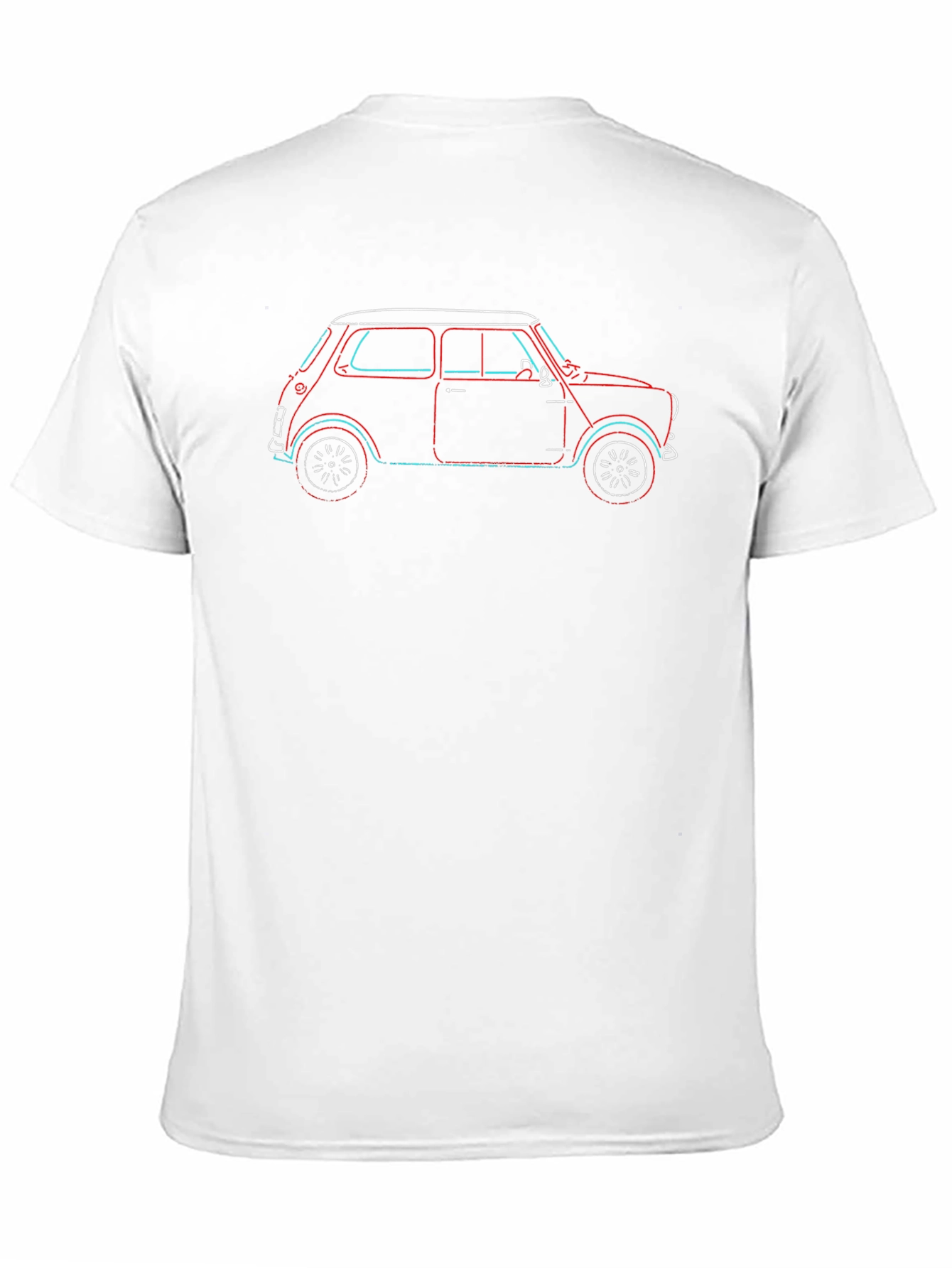 Classic Mini Car Outline Graphic T-Shirt
