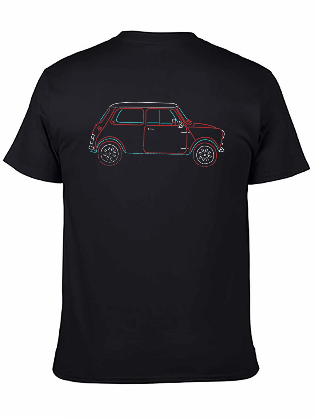 Classic Mini Car Outline Graphic T-Shirt