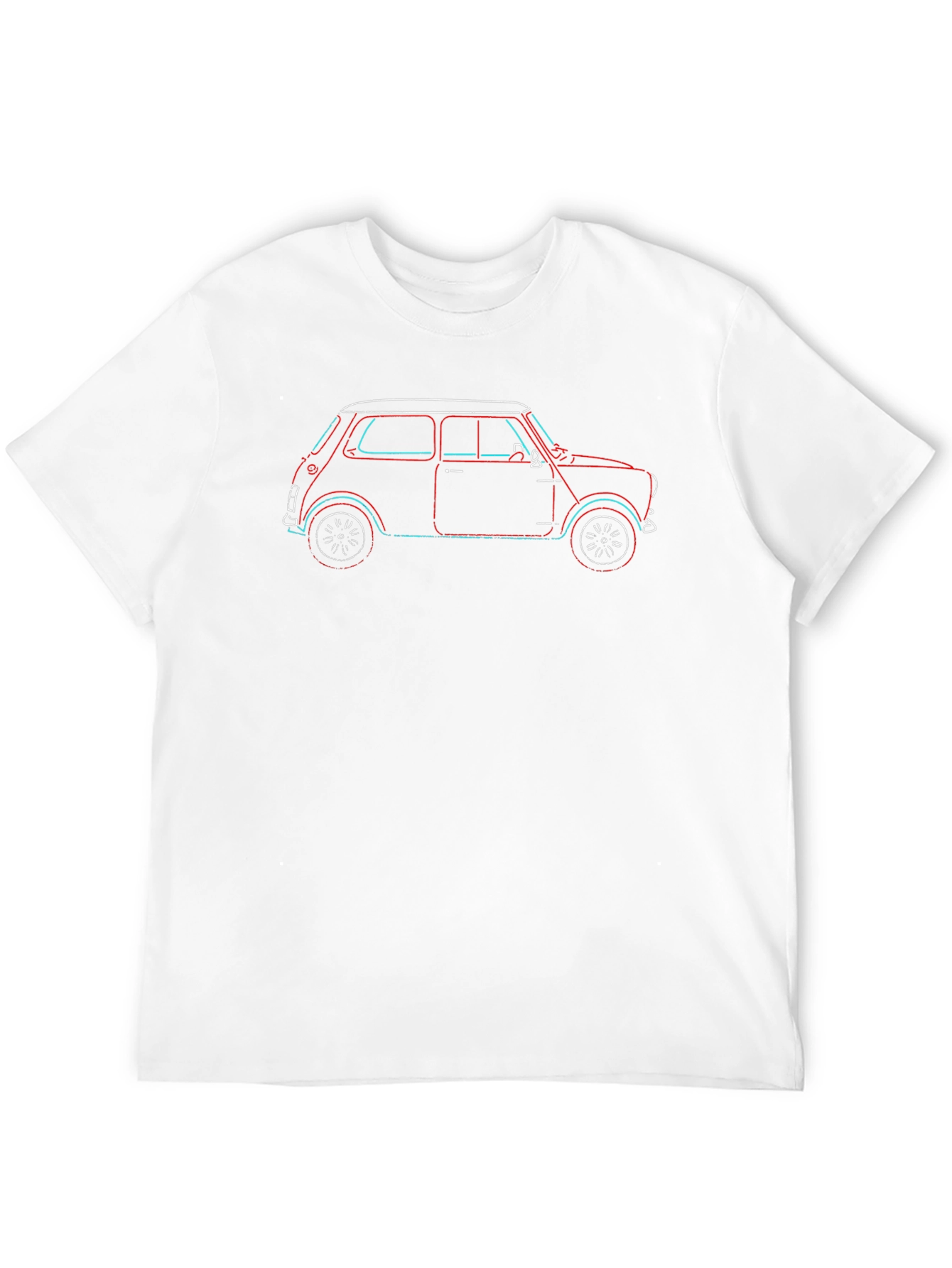 Classic Mini Car Outline Graphic T-Shirt