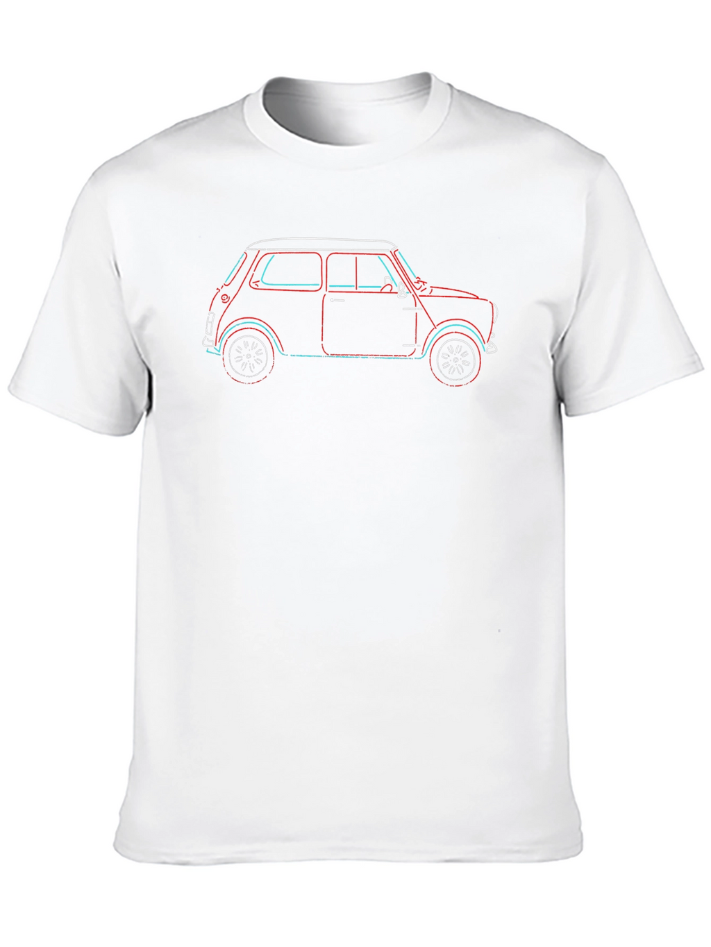 Classic Mini Car Outline Graphic T-Shirt