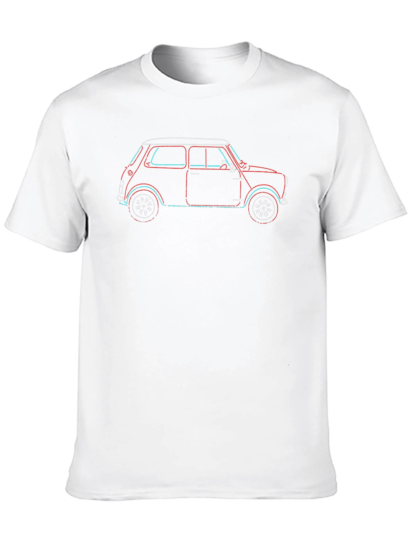 Classic Mini Car Outline Graphic T-Shirt