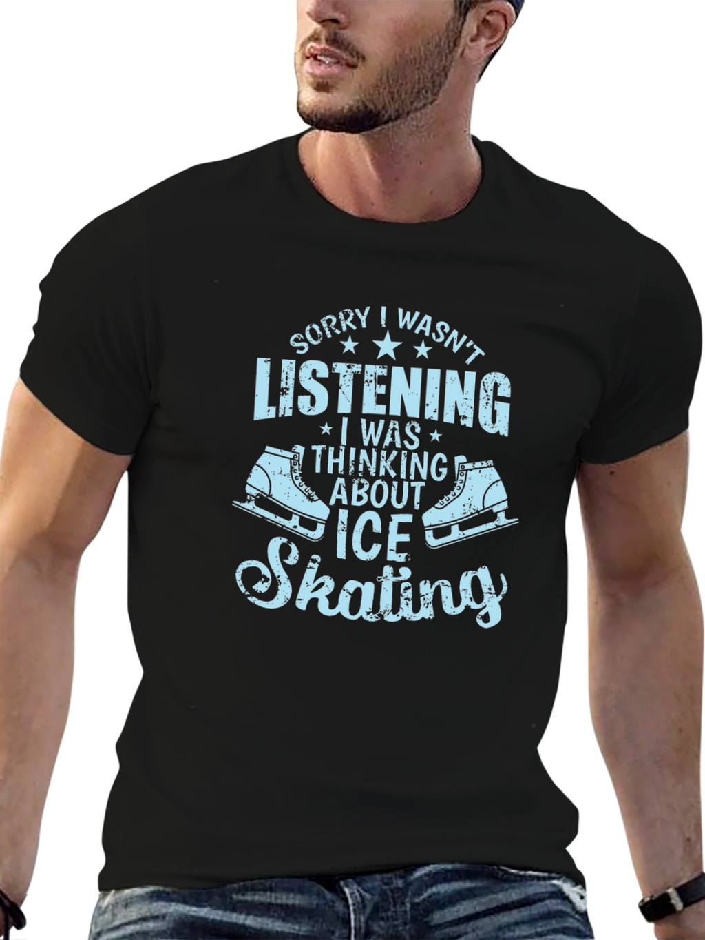 Ice Skating T-Shirt Funny Skates Tee