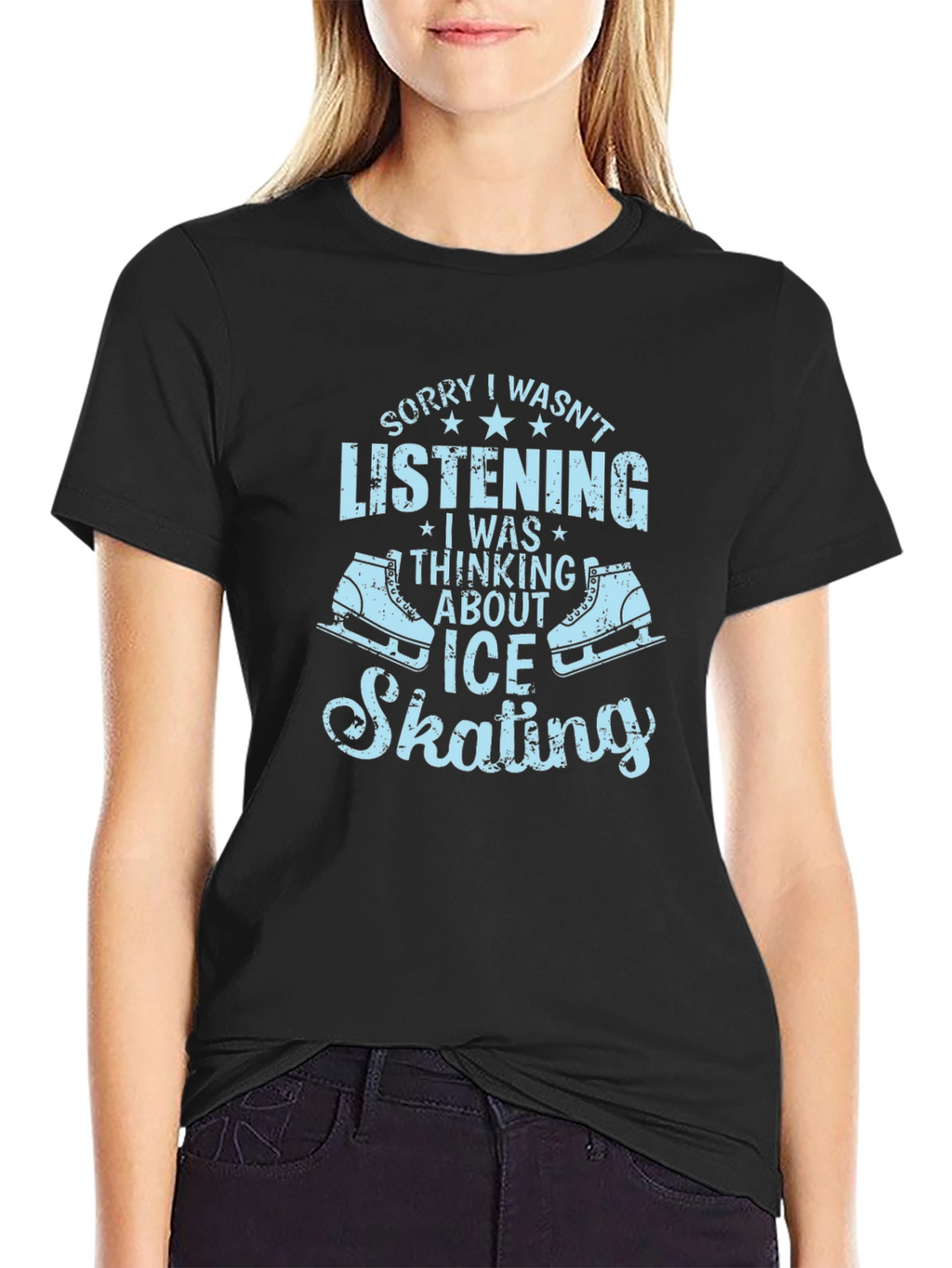 Ice Skating T-Shirt Funny Skates Tee