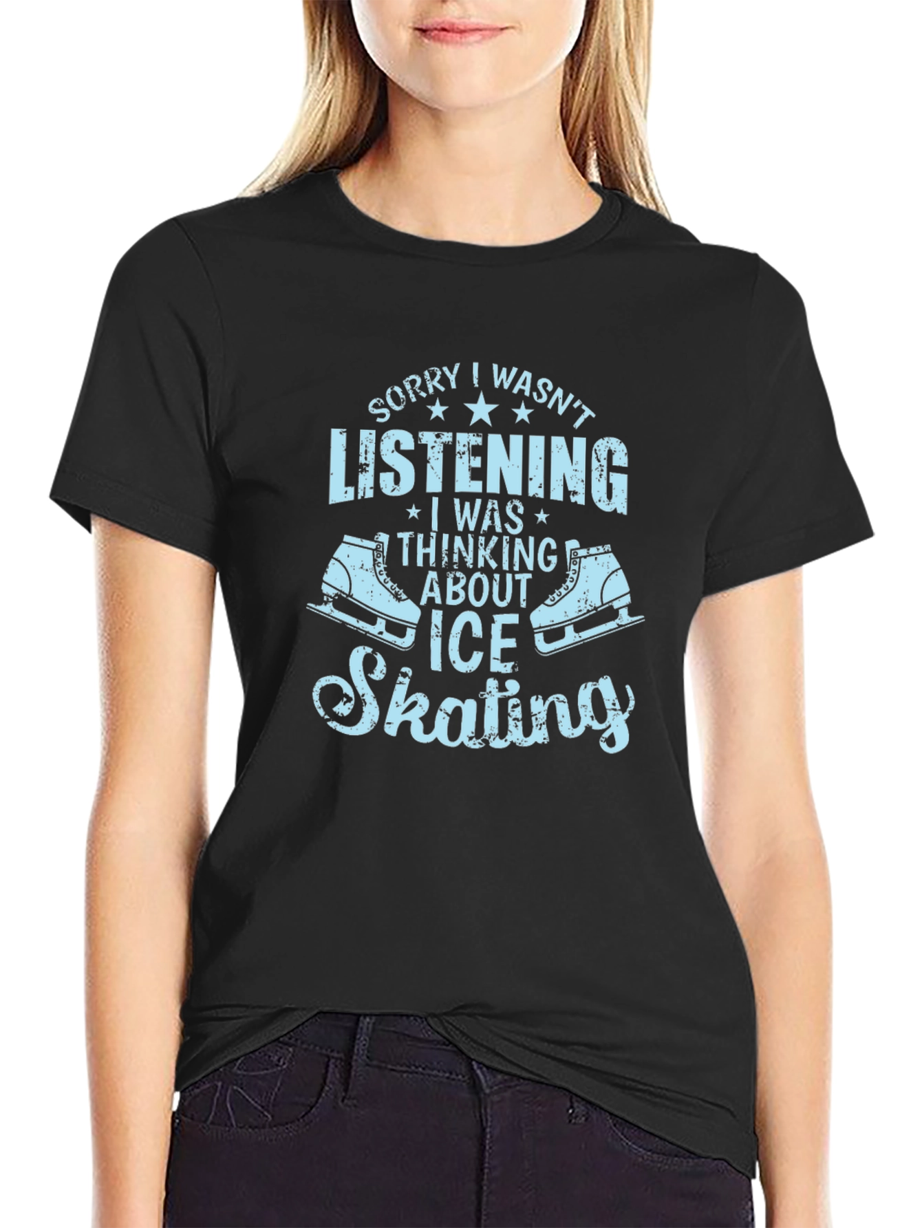 Ice Skating T-Shirt Funny Skates Tee