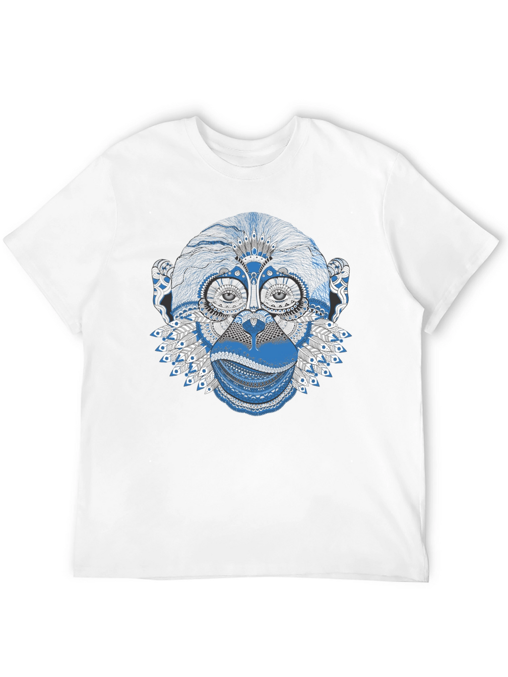 Tribal Monkey Graphic Tee - Black T-Shirt