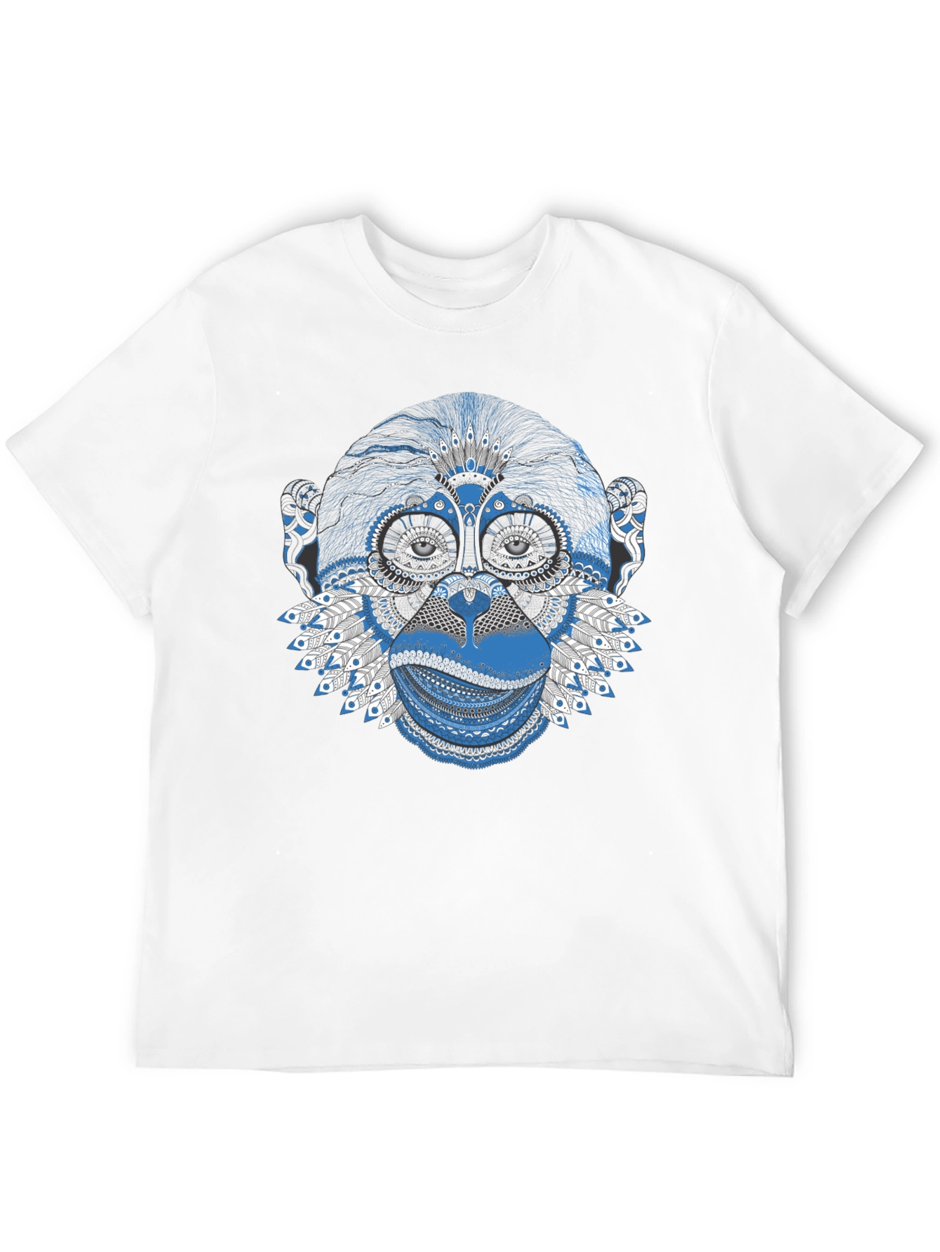 Tribal Monkey Graphic Tee - Black T-Shirt