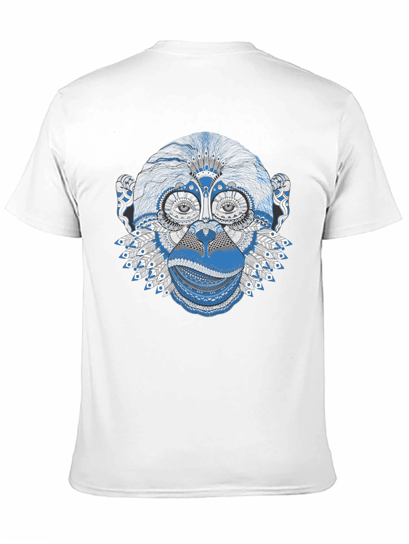 Tribal Monkey Graphic Tee - Black T-Shirt