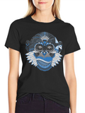 Tribal Monkey Graphic Tee - Black T-Shirt