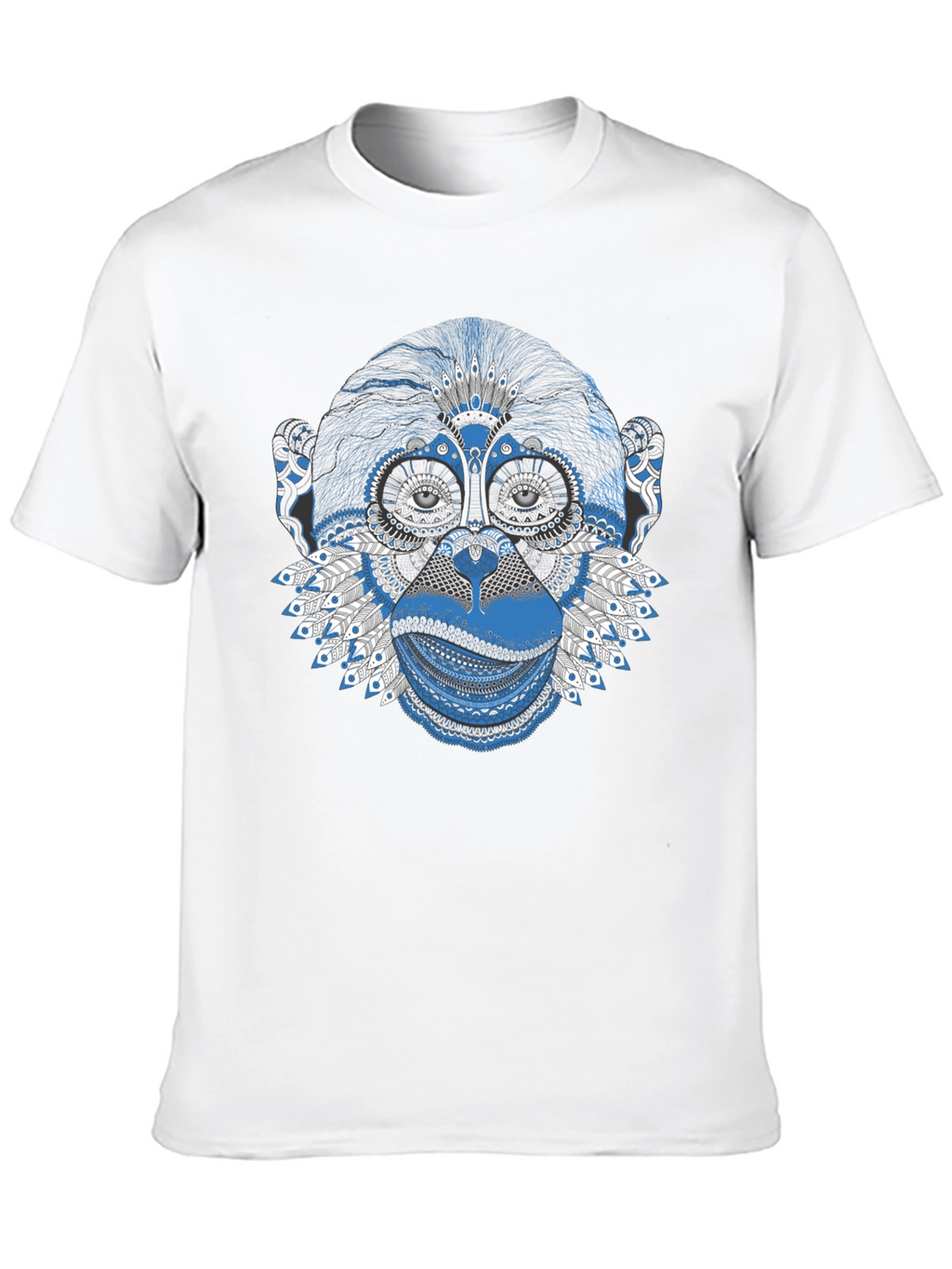 Tribal Monkey Graphic Tee - Black T-Shirt