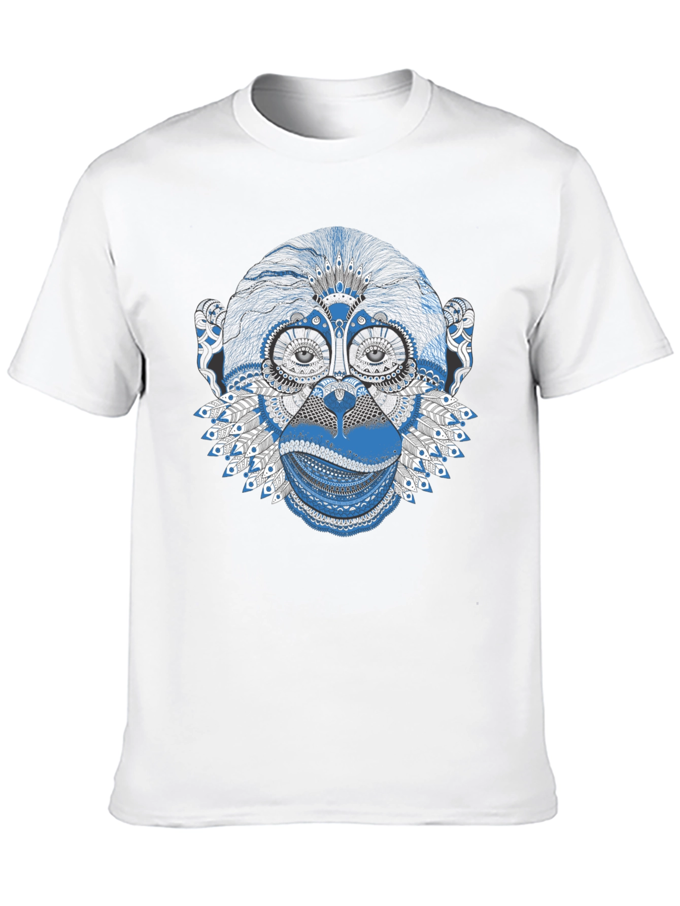 Tribal Monkey Graphic Tee - Black T-Shirt