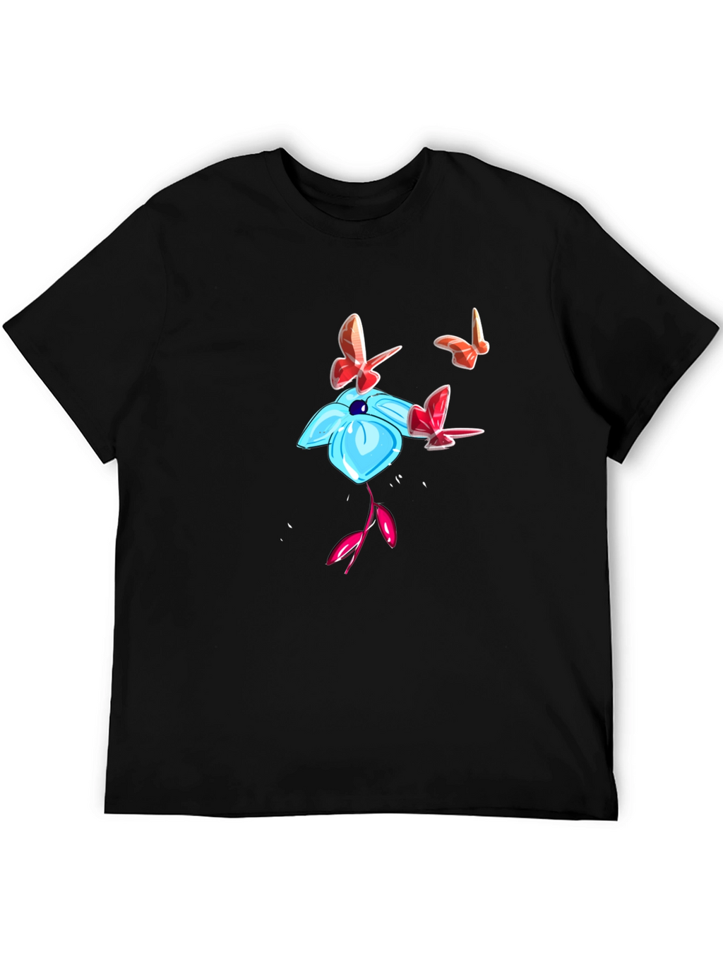 Floral Butterfly Graphic T-Shirt