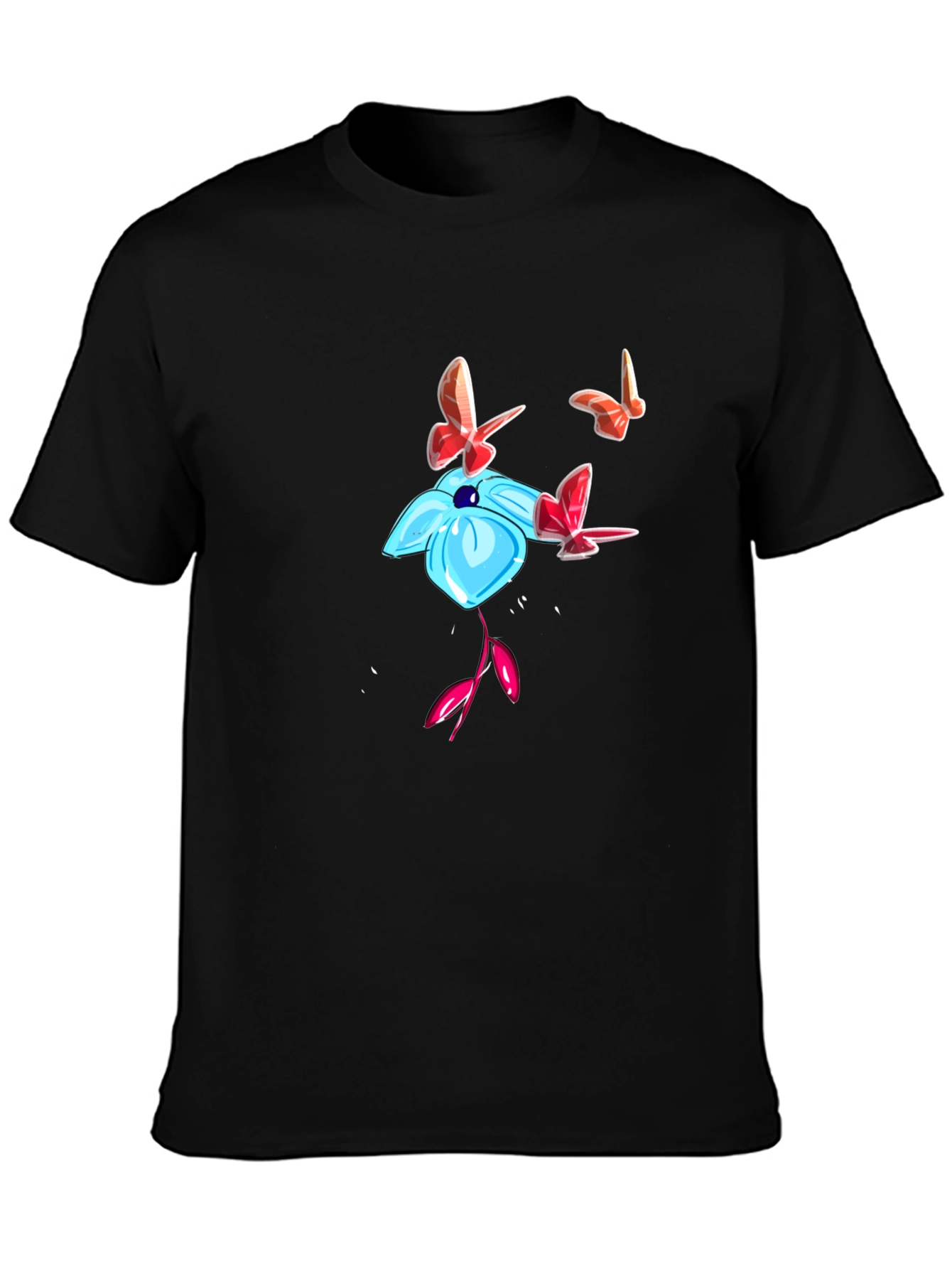 Floral Butterfly Graphic T-Shirt