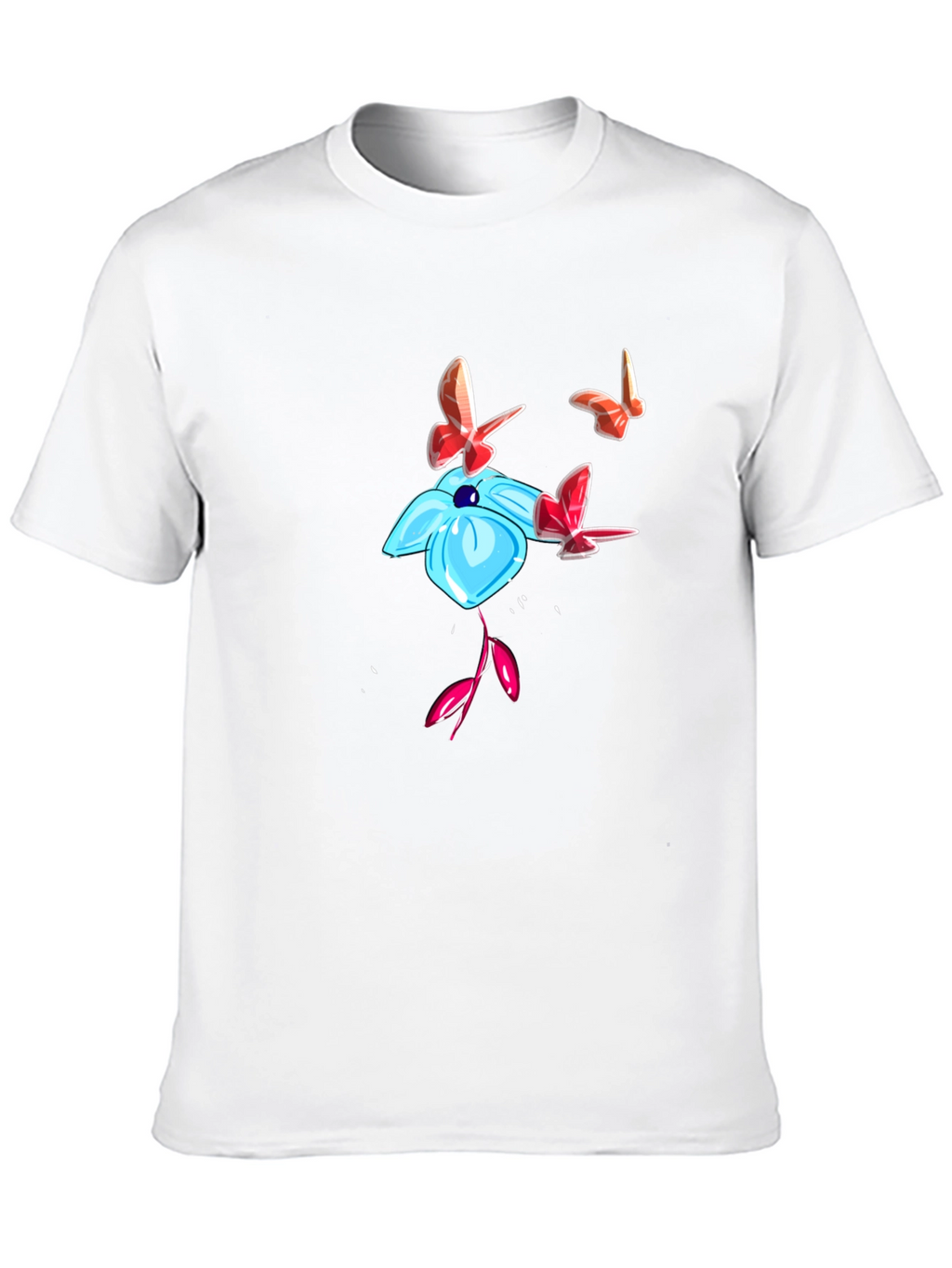 Floral Butterfly Graphic T-Shirt