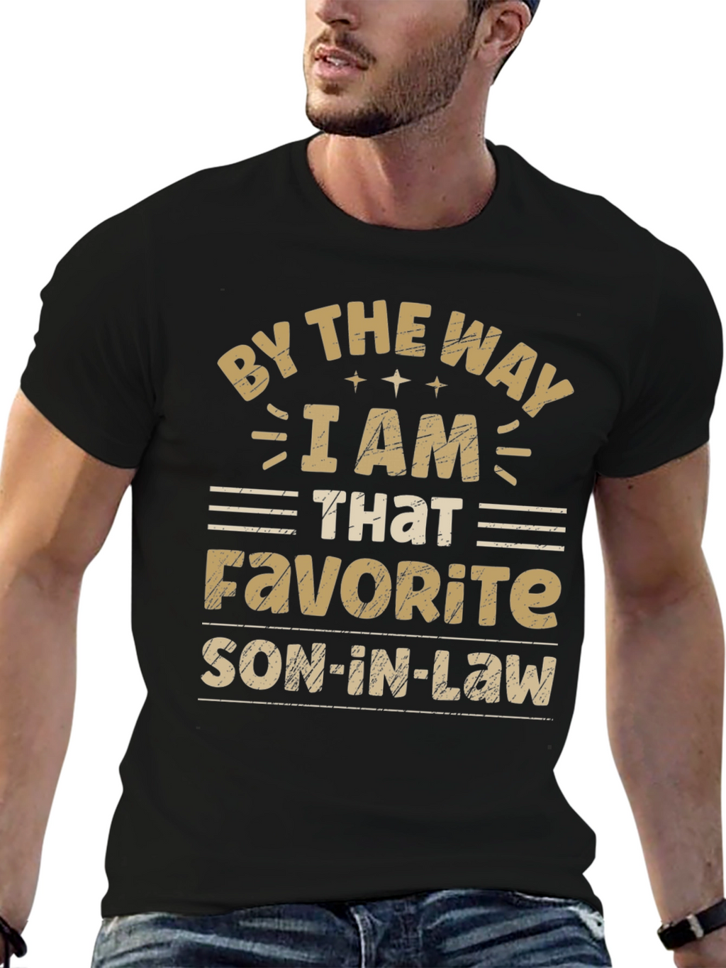 Favorite Son-In-Law Black Graphic Tee