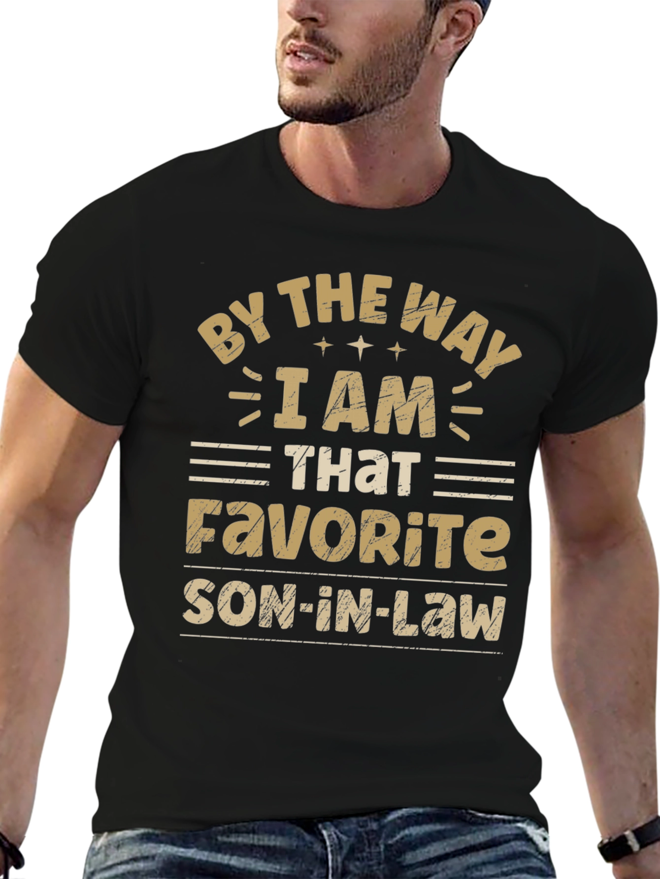 Favorite Son-In-Law Black Graphic Tee