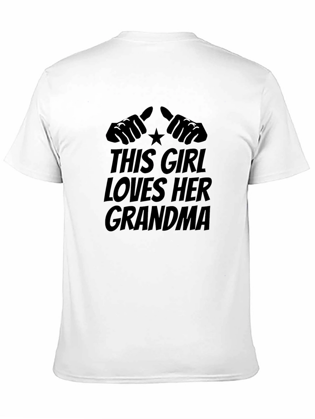This Girl Loves Her Grandma Black T-Shirt