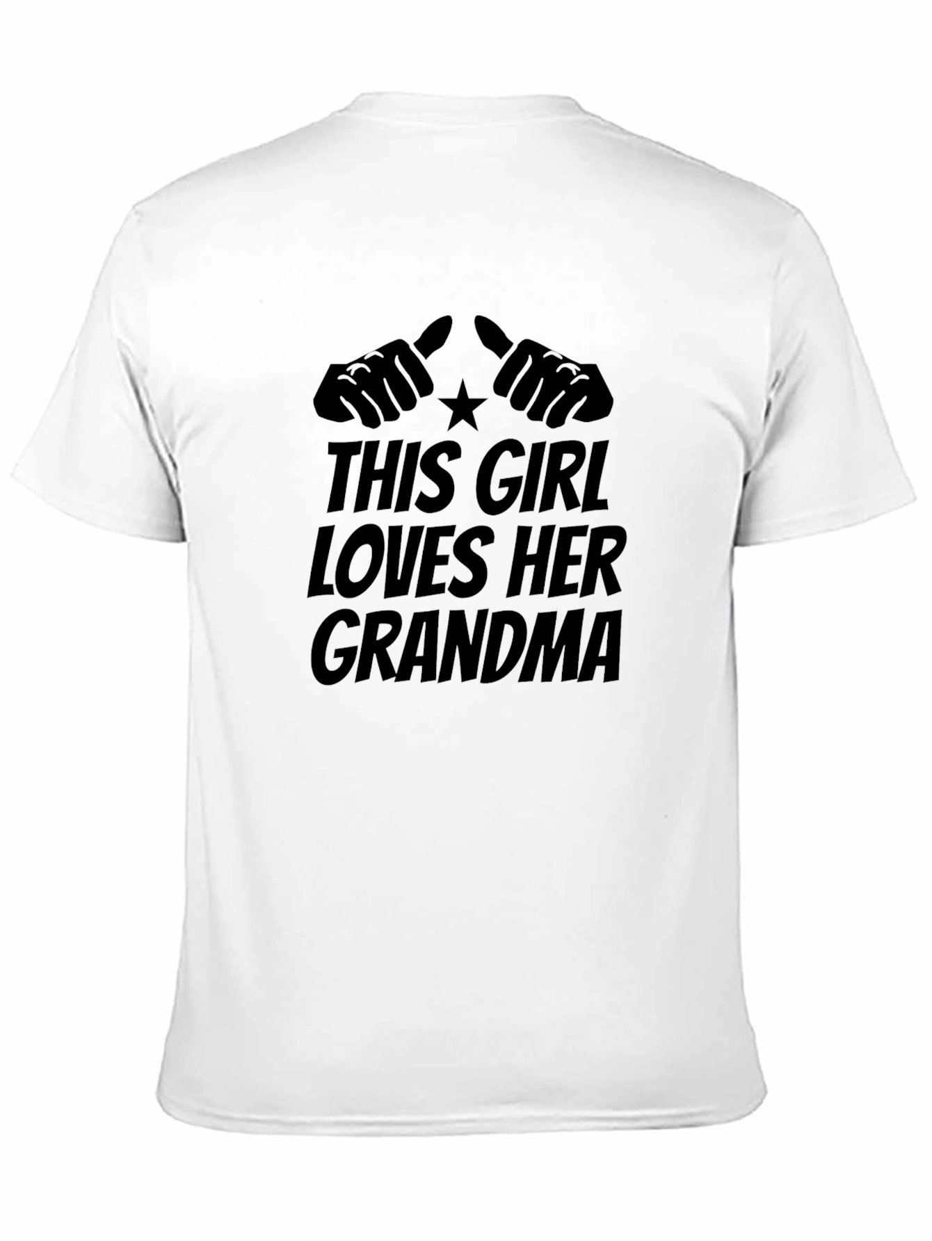 This Girl Loves Her Grandma Black T-Shirt