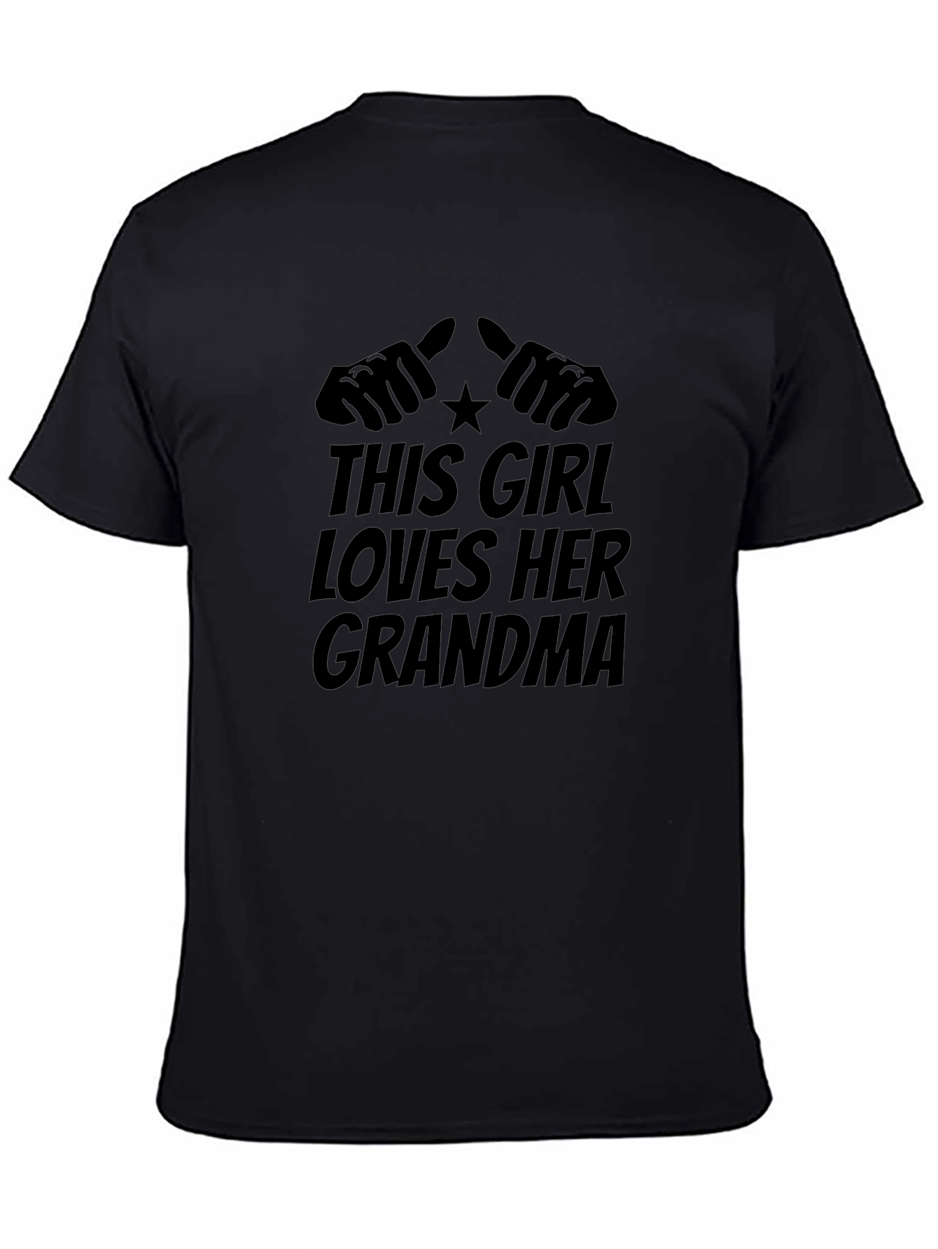 This Girl Loves Her Grandma Black T-Shirt