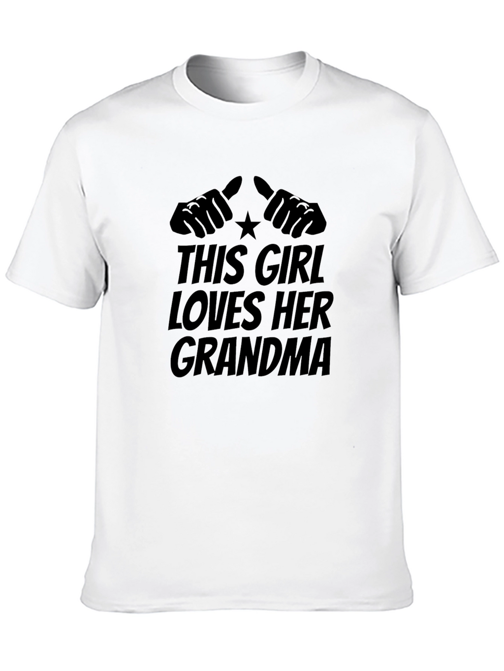 This Girl Loves Her Grandma Black T-Shirt