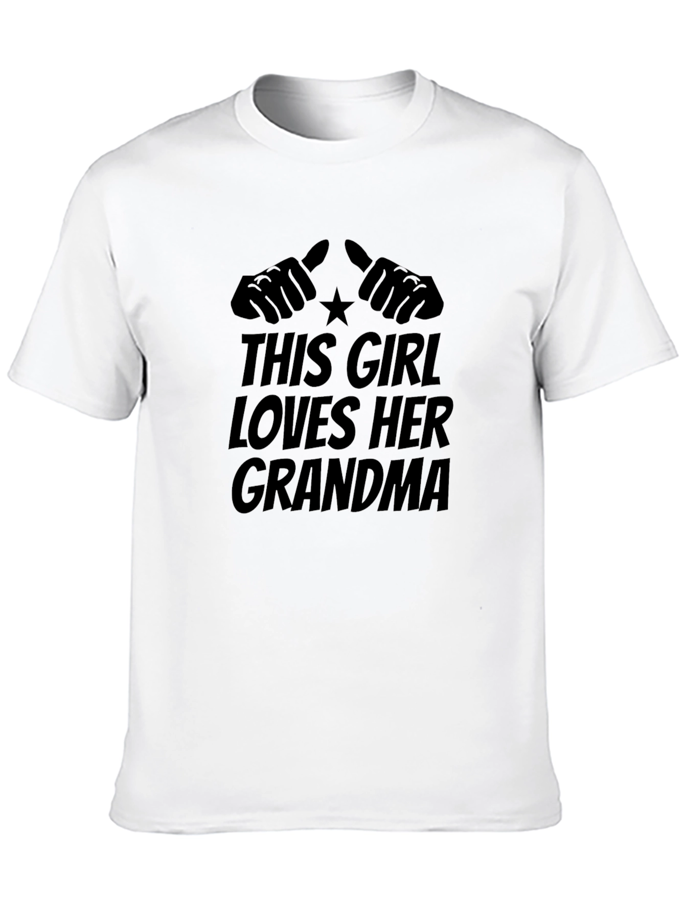 This Girl Loves Her Grandma Black T-Shirt