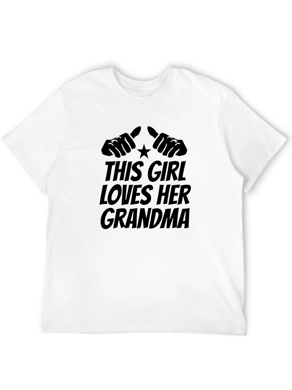 This Girl Loves Her Grandma Black T-Shirt