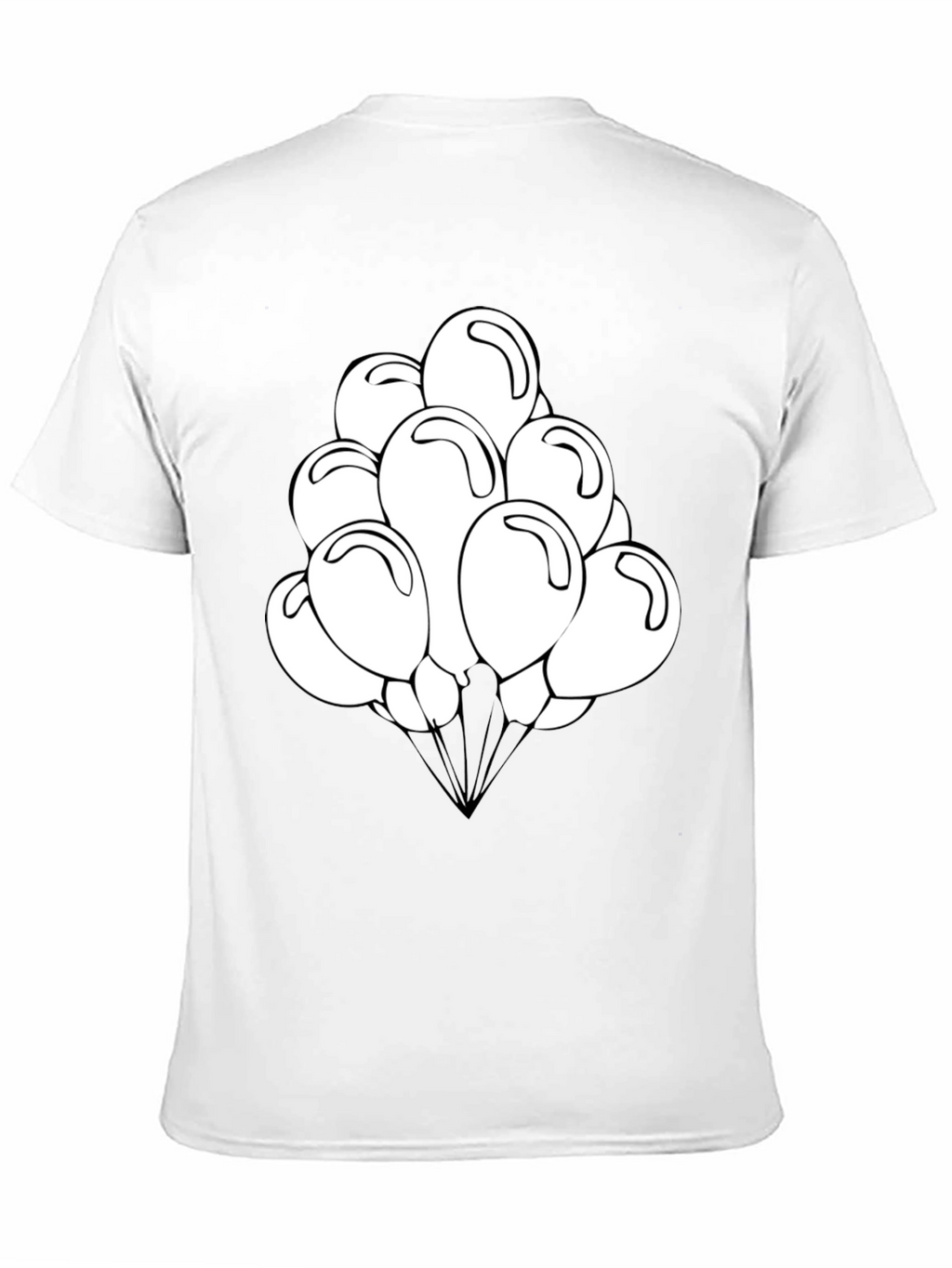 Balloon Graphic Tee - Black Cotton Shirt