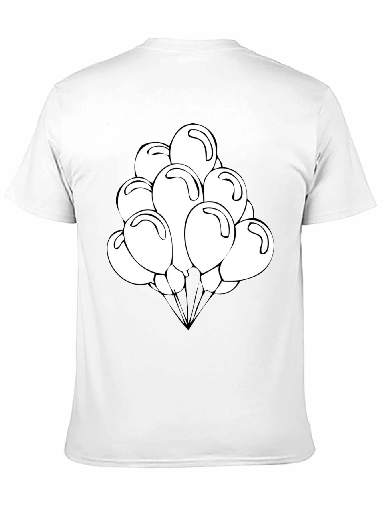 Balloon Graphic Tee - Black Cotton Shirt