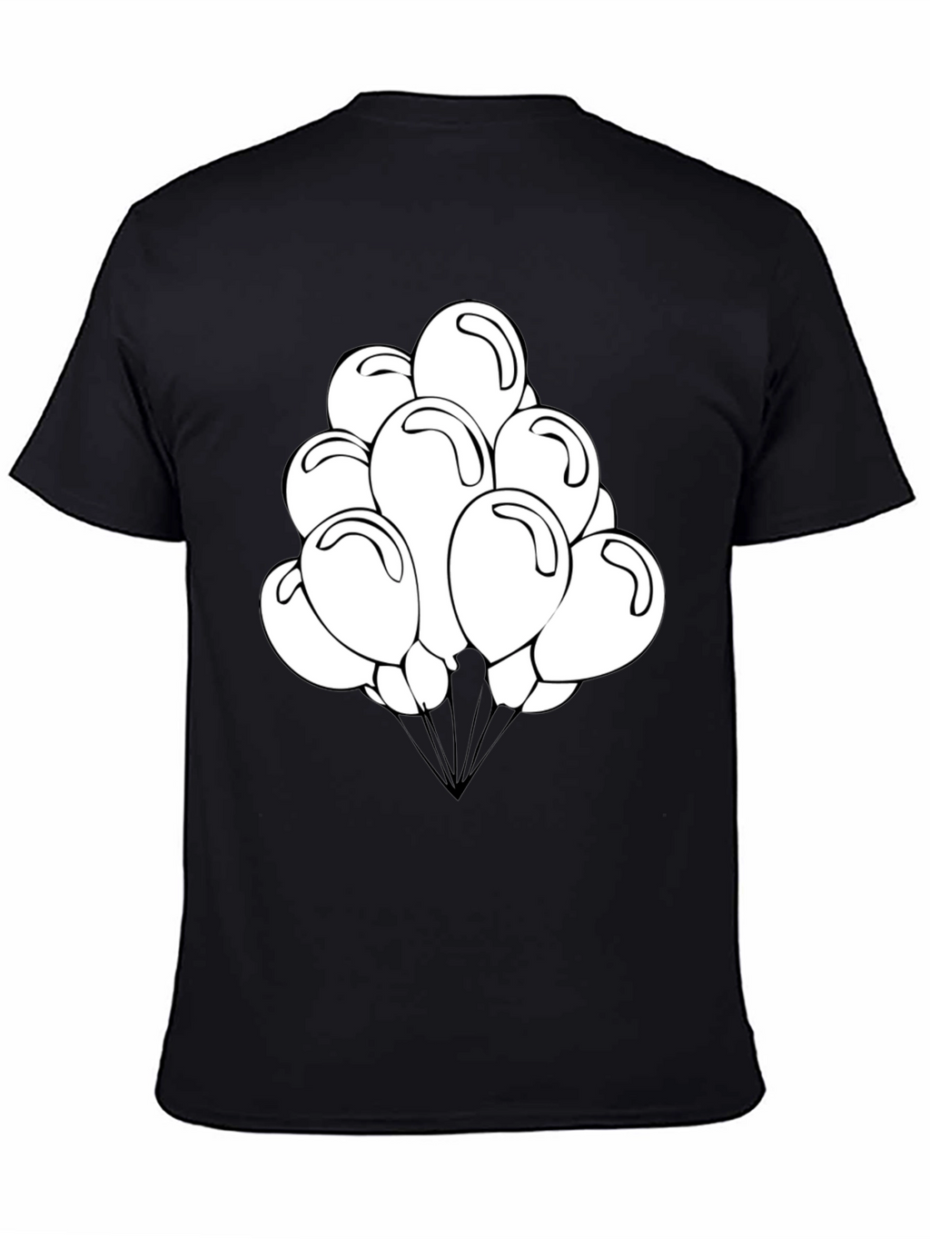 Balloon Graphic Tee - Black Cotton Shirt