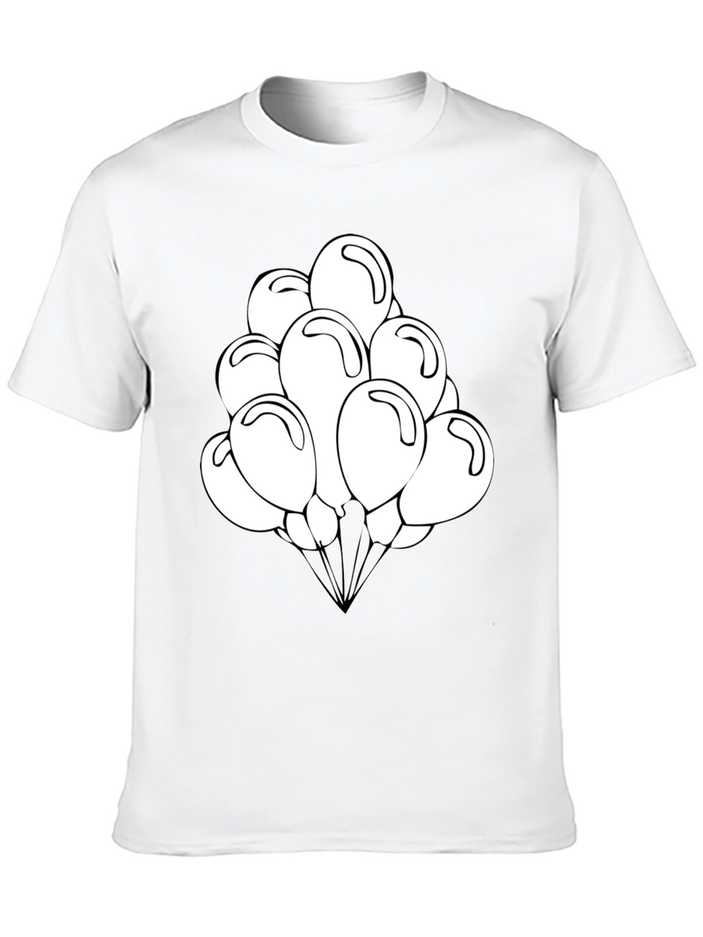 Balloon Graphic Tee - Black Cotton Shirt