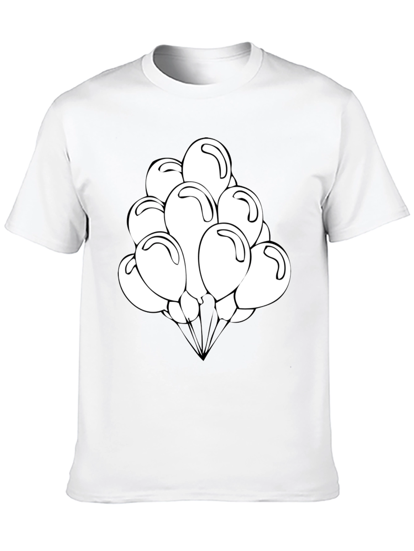 Balloon Graphic Tee - Black Cotton Shirt