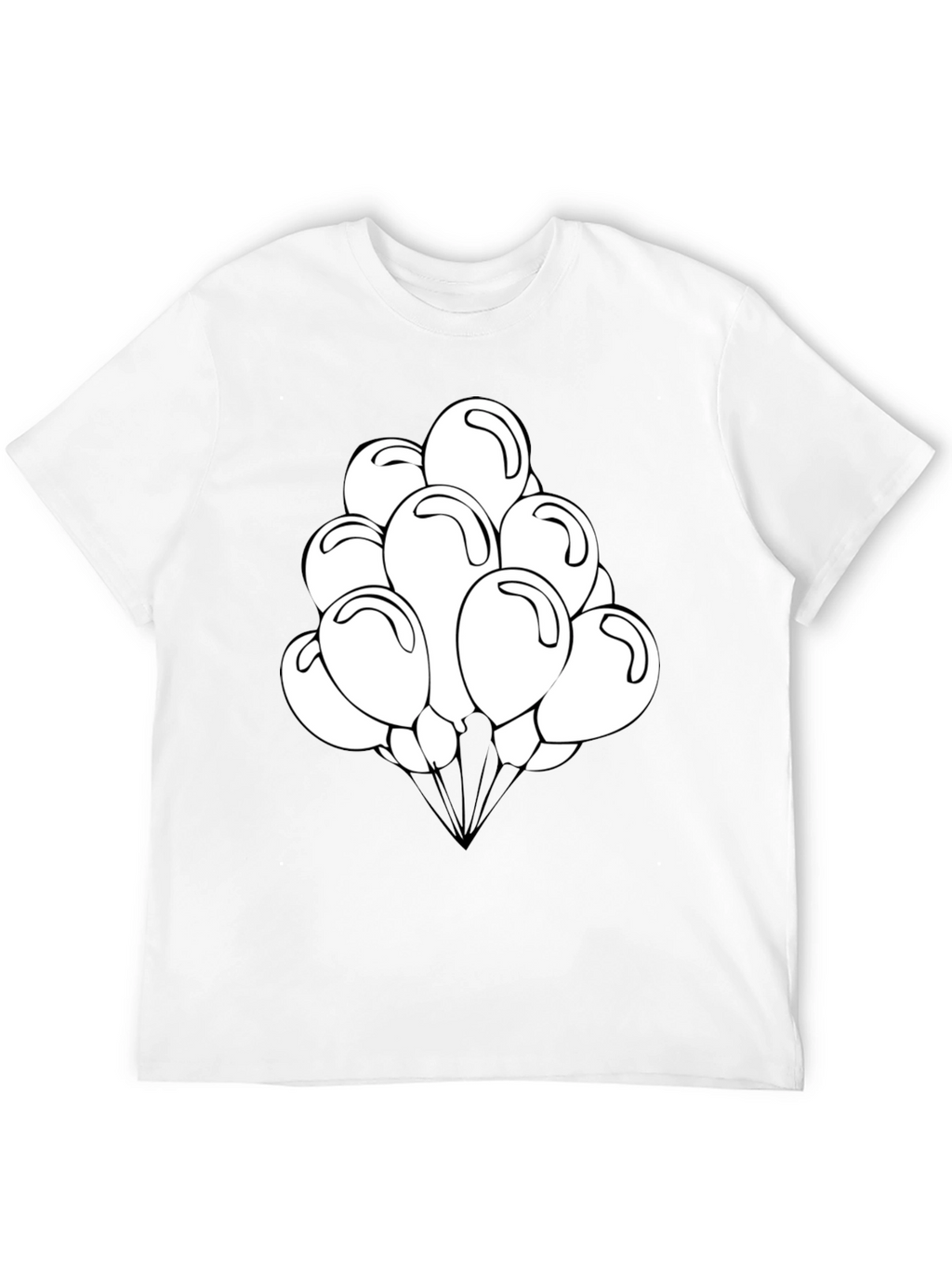 Balloon Graphic Tee - Black Cotton Shirt