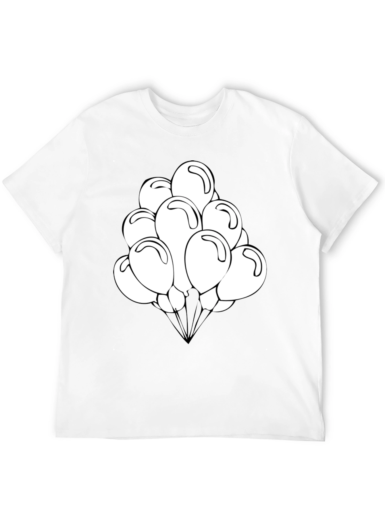 Balloon Graphic Tee - Black Cotton Shirt