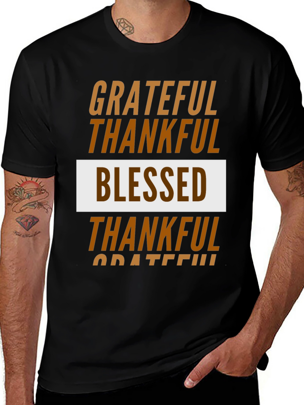 Grateful Thankful Blessed Graphic Tee