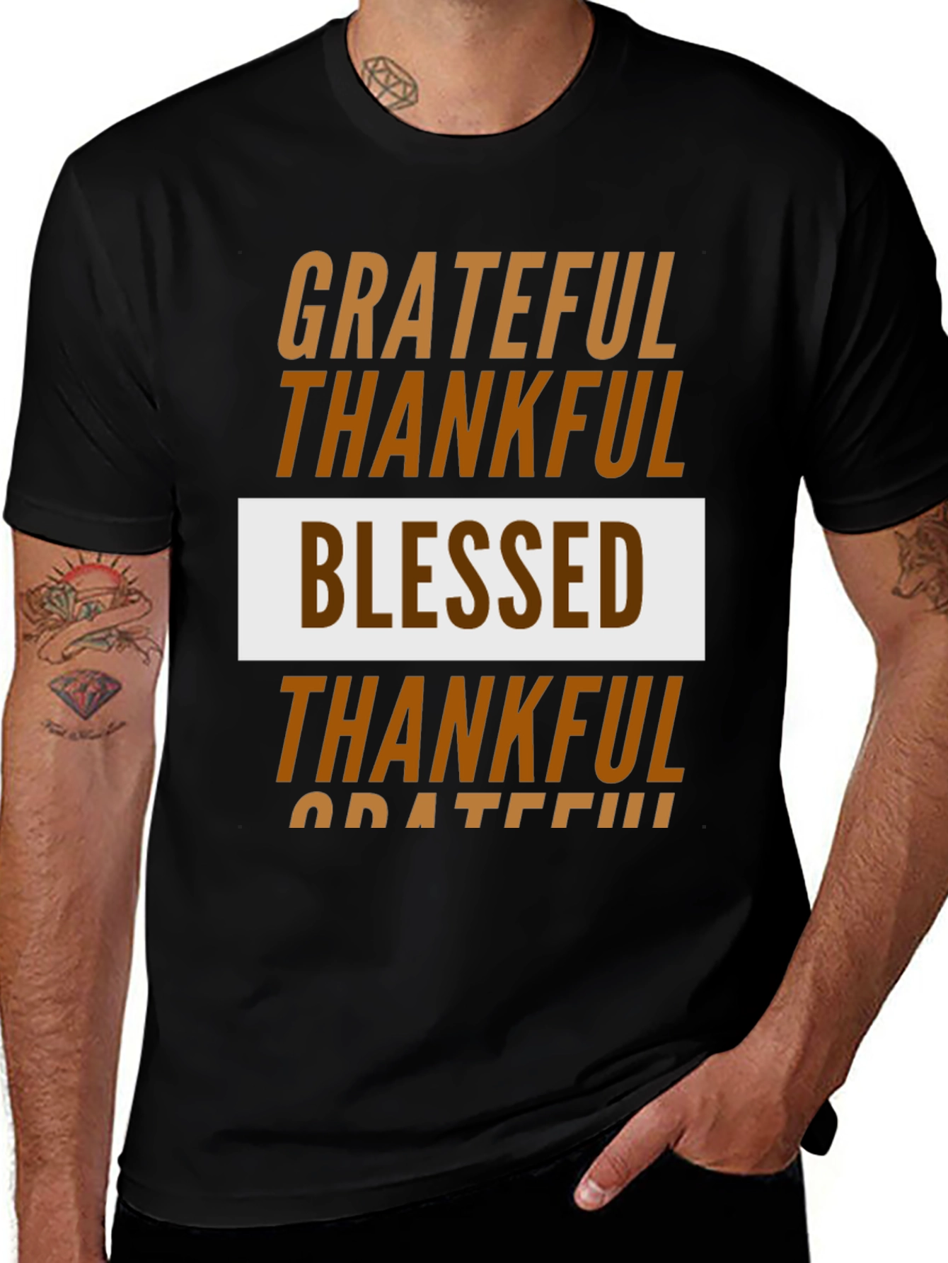 Grateful Thankful Blessed Graphic Tee