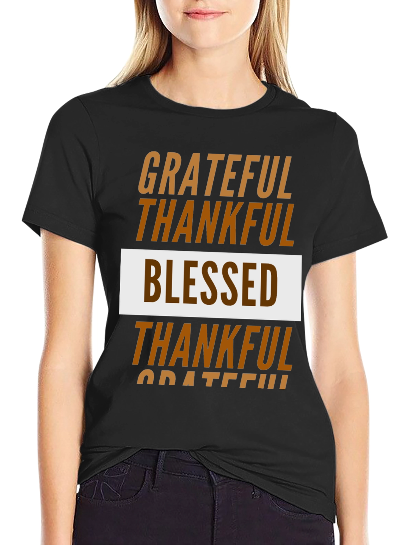 Grateful Thankful Blessed Graphic Tee