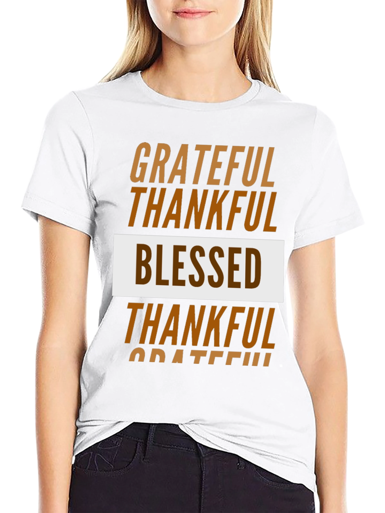 Grateful Thankful Blessed Graphic Tee
