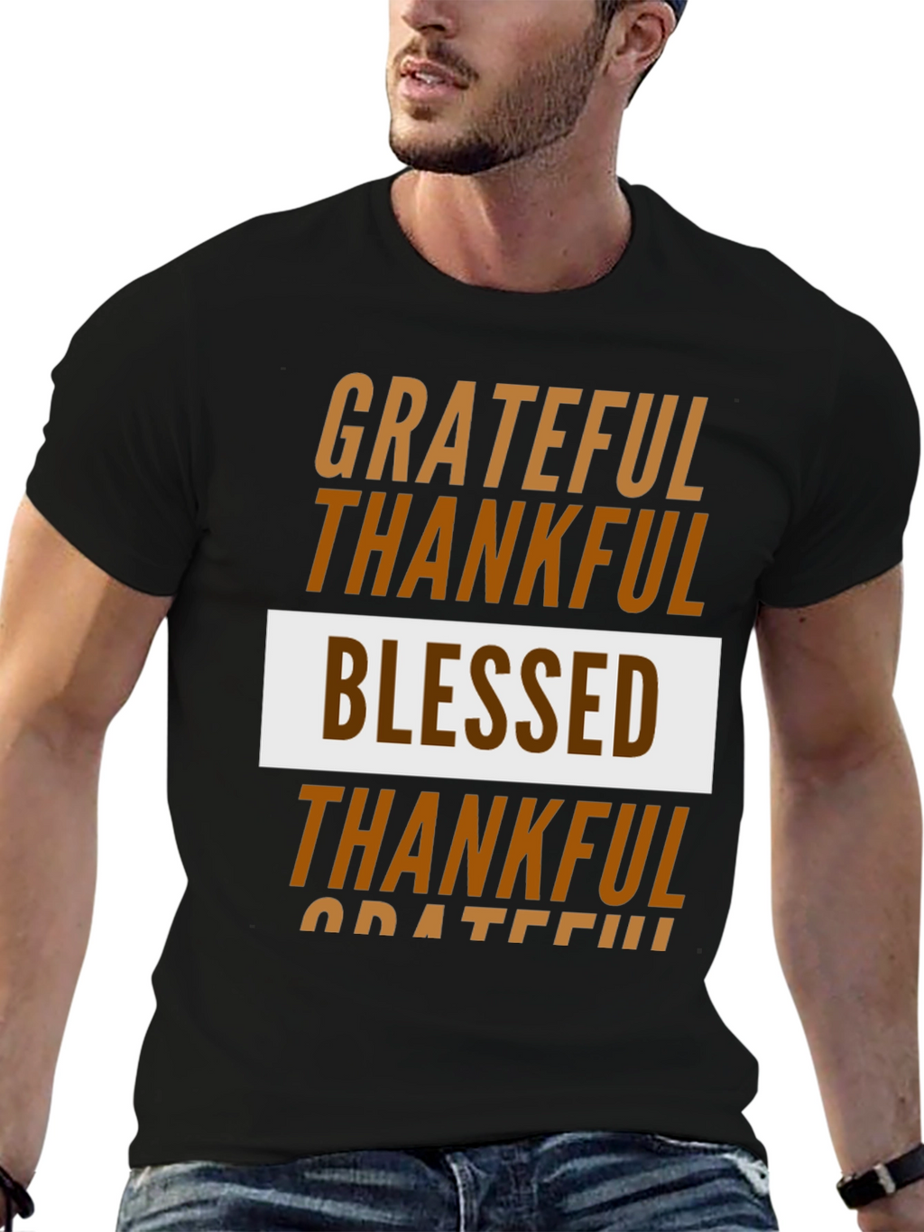 Grateful Thankful Blessed Graphic Tee